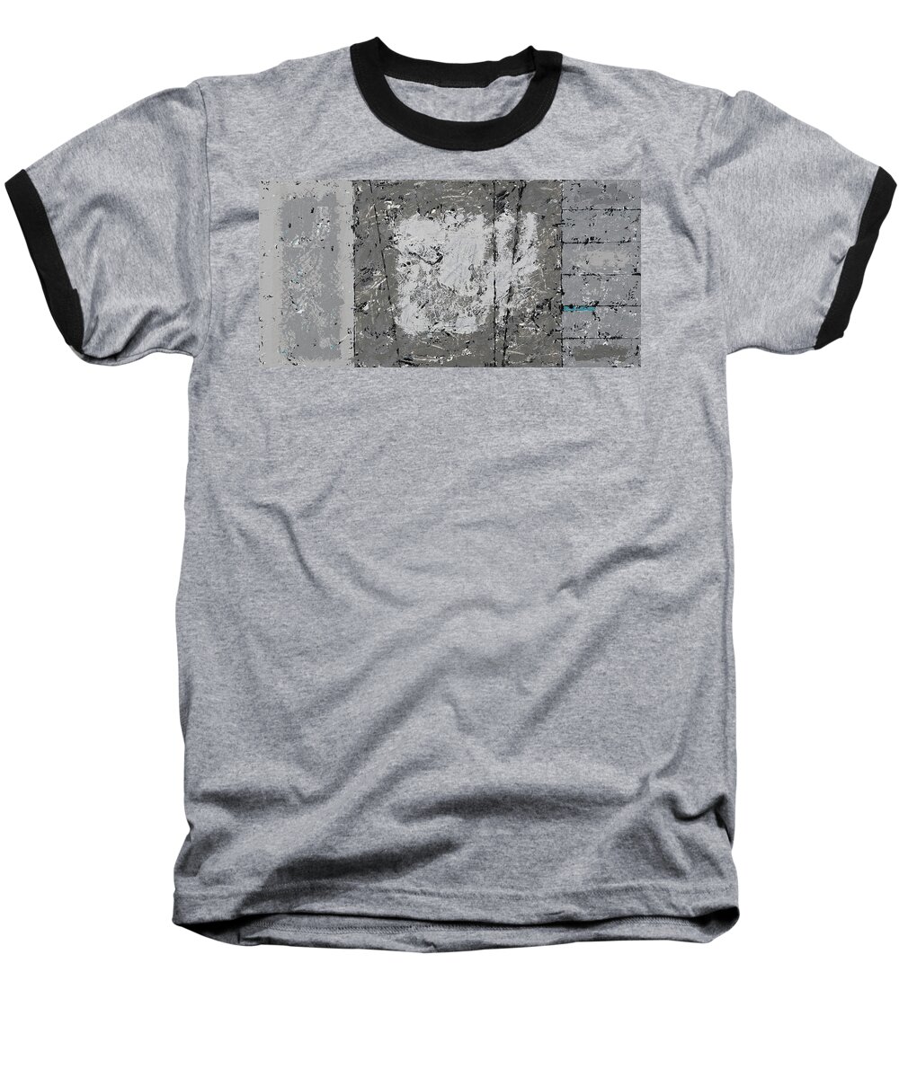 Original Baseball T-Shirt featuring the painting Gray Matters 7 by Jim Benest