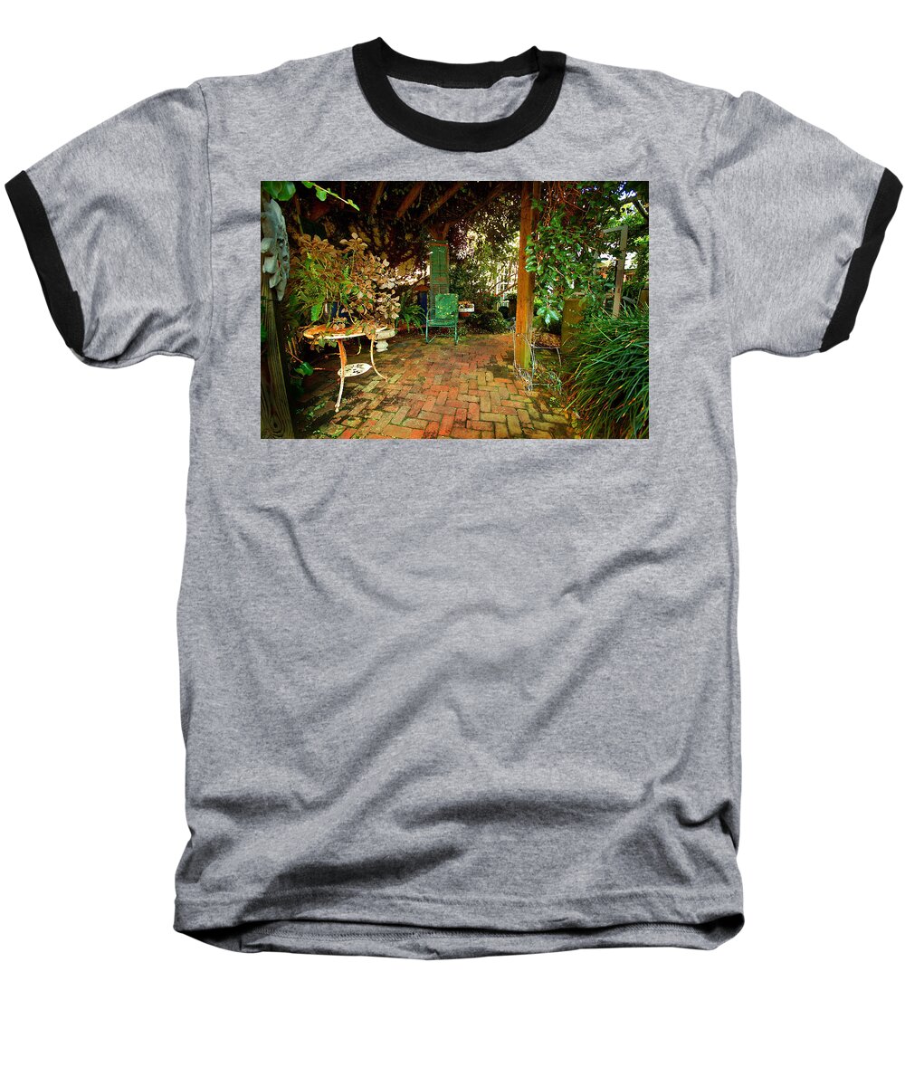 Fairhope Baseball T-Shirt featuring the painting Green Chair by Michael Thomas