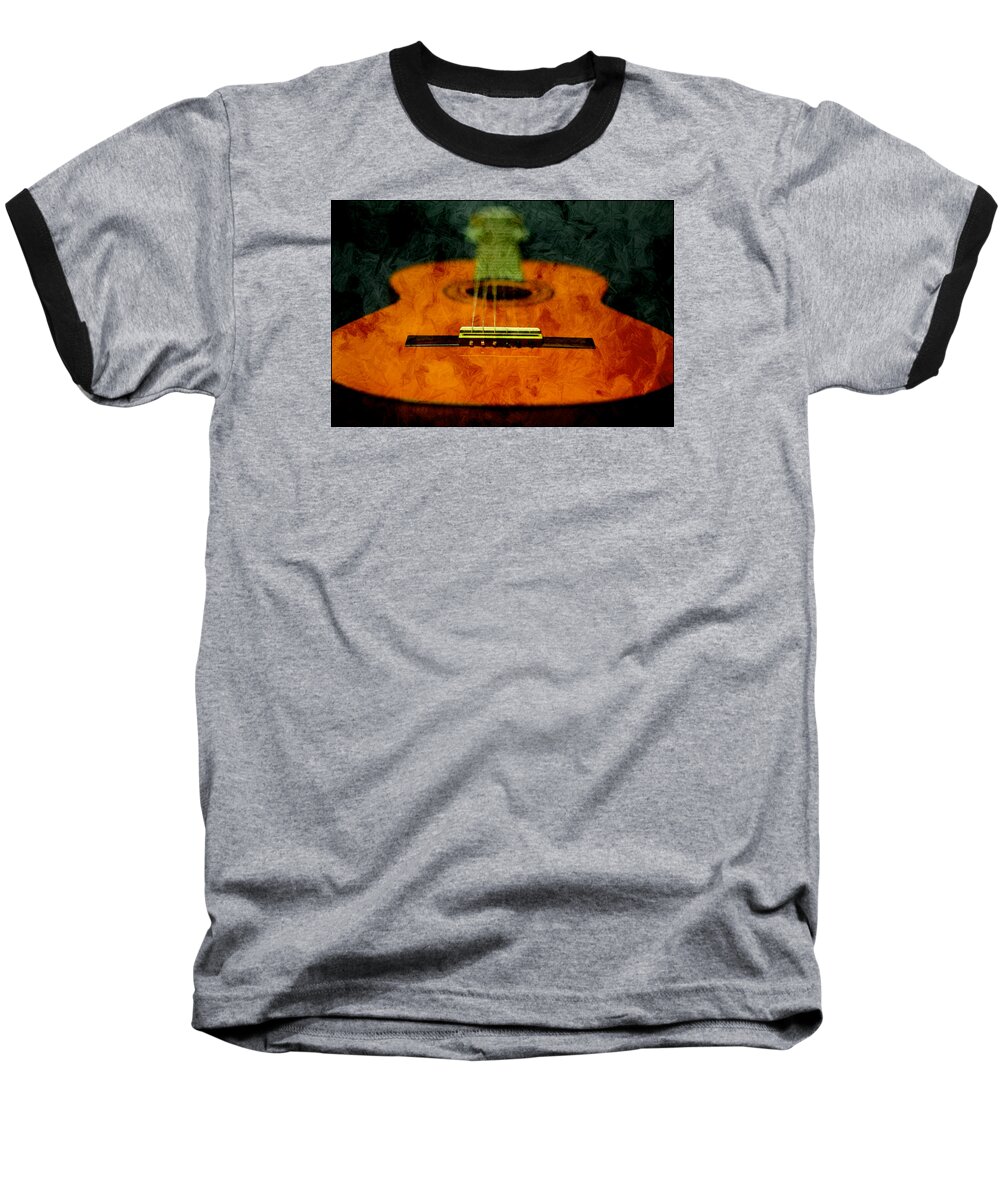 Guitar Baseball T-Shirt featuring the photograph Green face by Ricardo Dominguez