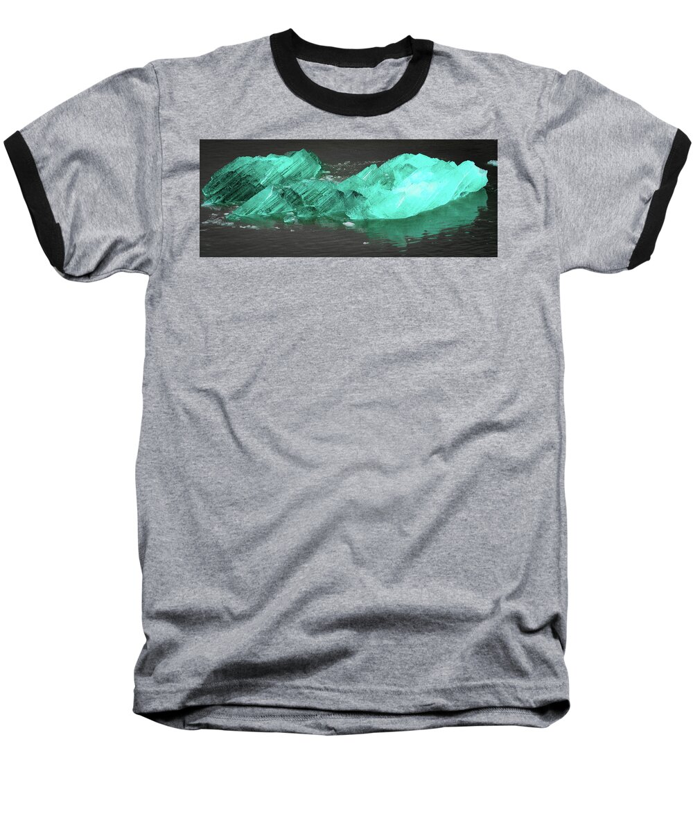 Alaska Baseball T-Shirt featuring the photograph Green Iceberg by Jason Brooks