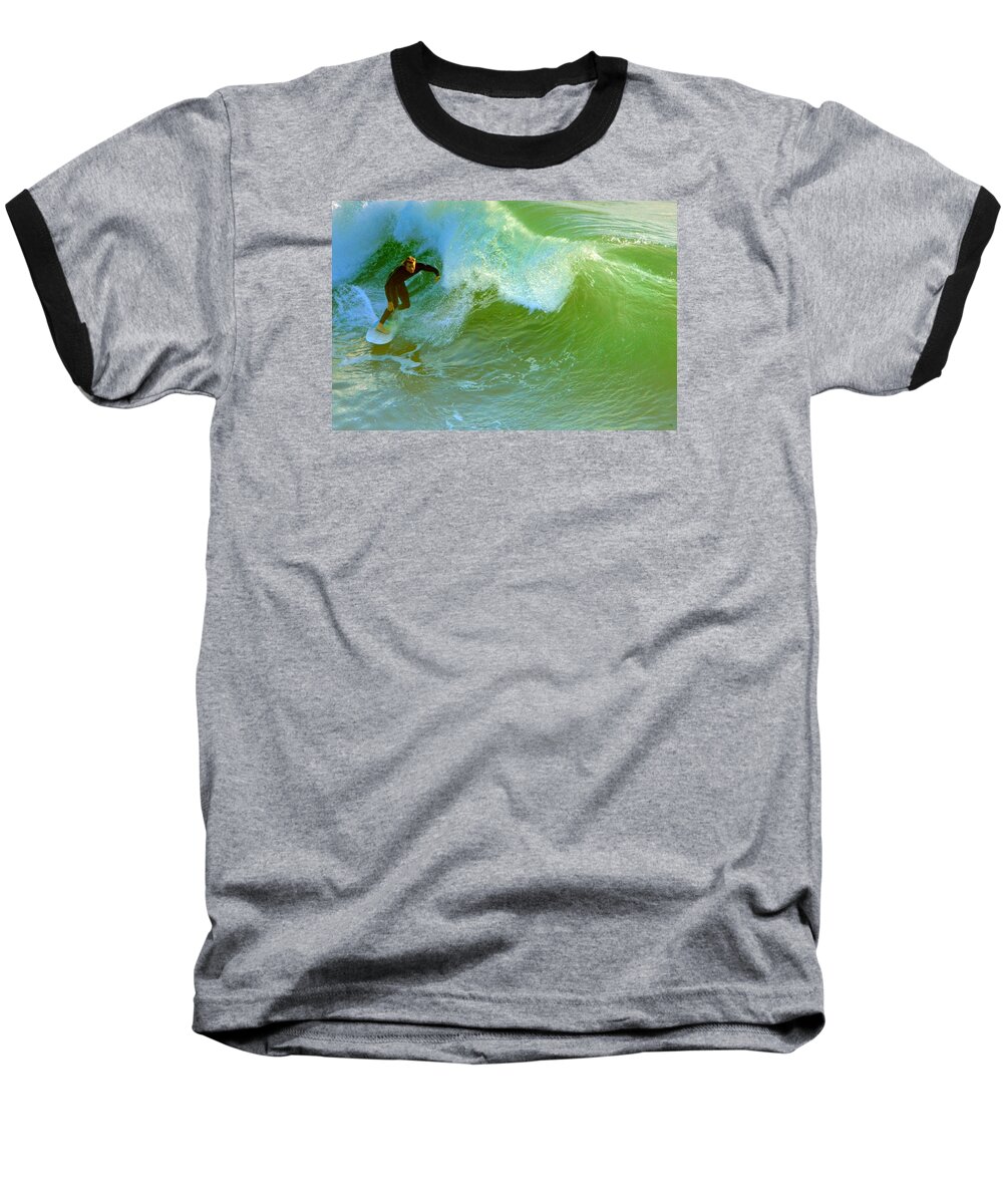 Surf Baseball T-Shirt featuring the photograph Green Machine by Everette McMahan jr