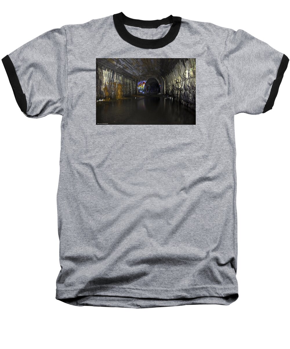 Tunnel Baseball T-Shirt featuring the photograph Grimy by Tyler Adams