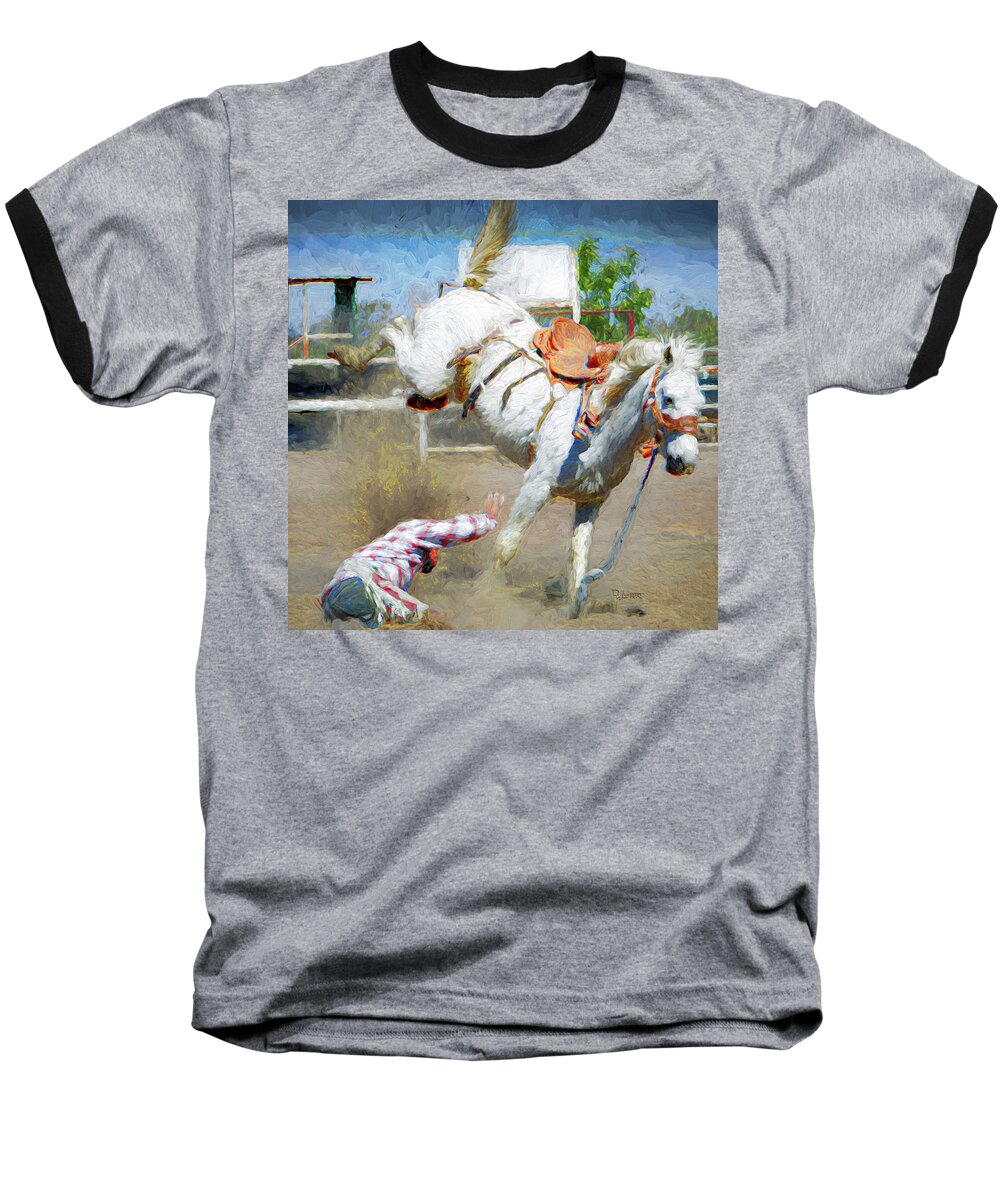 Grit Baseball T-Shirt featuring the digital art Grit by David Luebbert