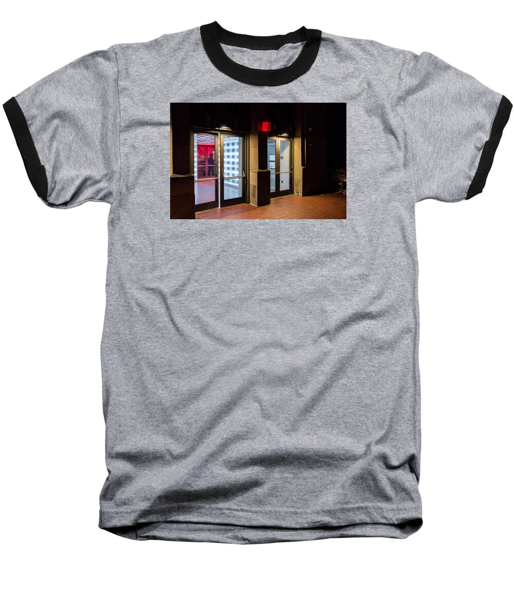 New York Baseball T-Shirt featuring the photograph Guarding the Door by M G Whittingham