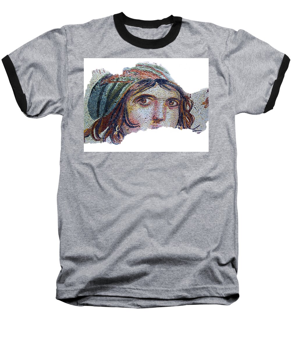 Turkey Baseball T-Shirt featuring the photograph Gypsy Girl of Zeugma by Dennis Cox