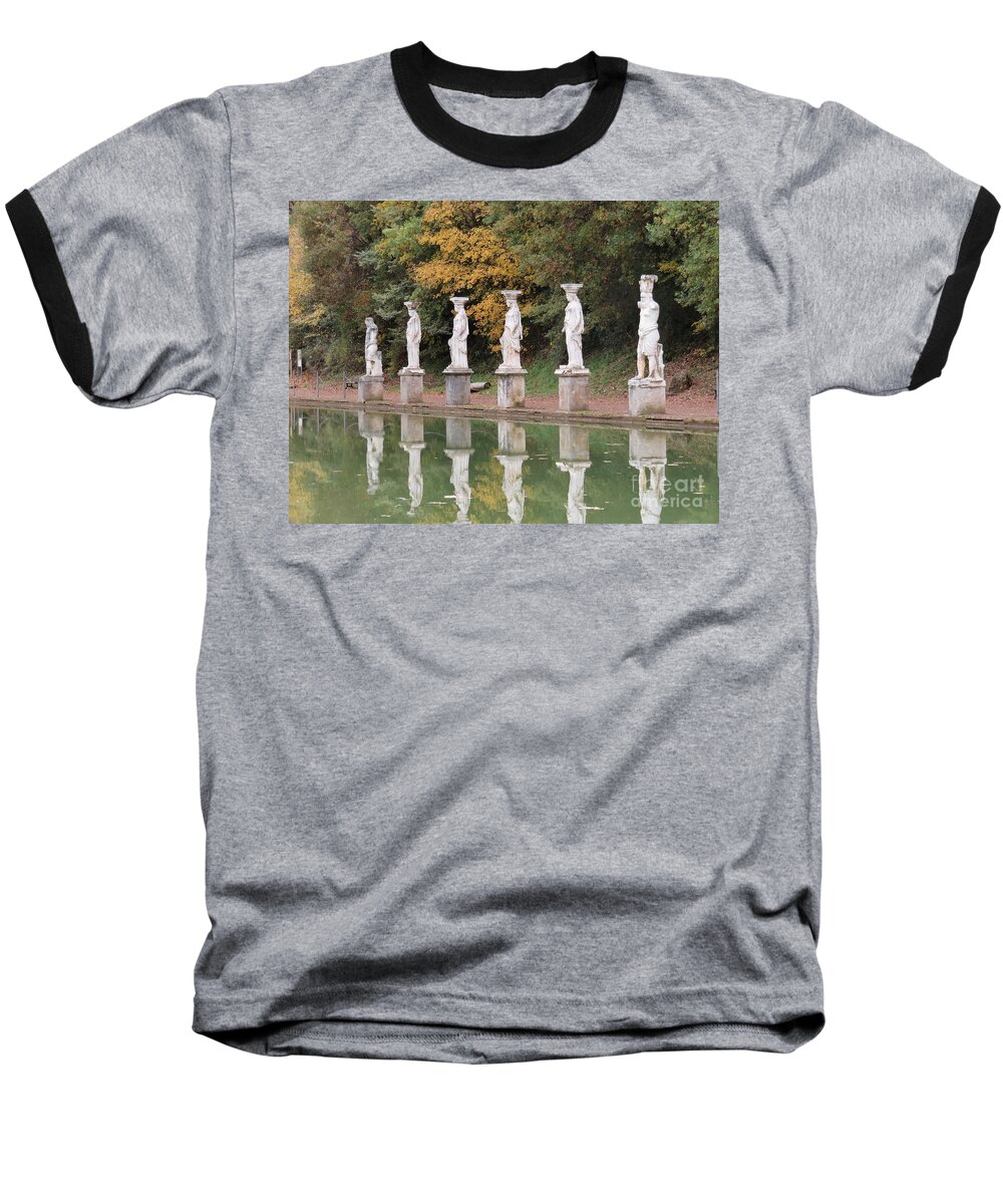 Hadrian Baseball T-Shirt featuring the photograph Hadrian's Villa 4 by Laurie Morgan