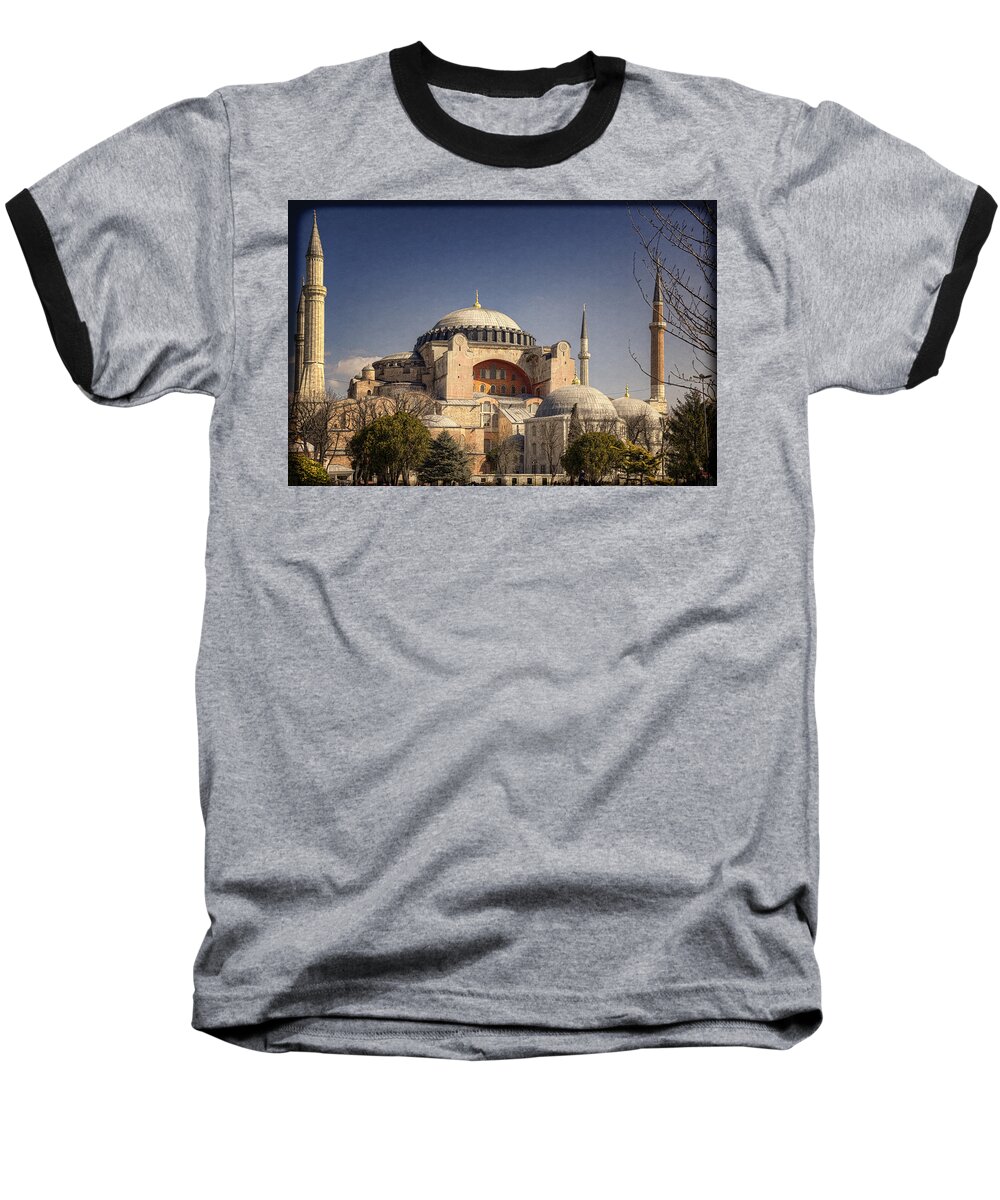 Hagia Sophia Baseball T-Shirt featuring the photograph Hagia Sophia by Joan Carroll