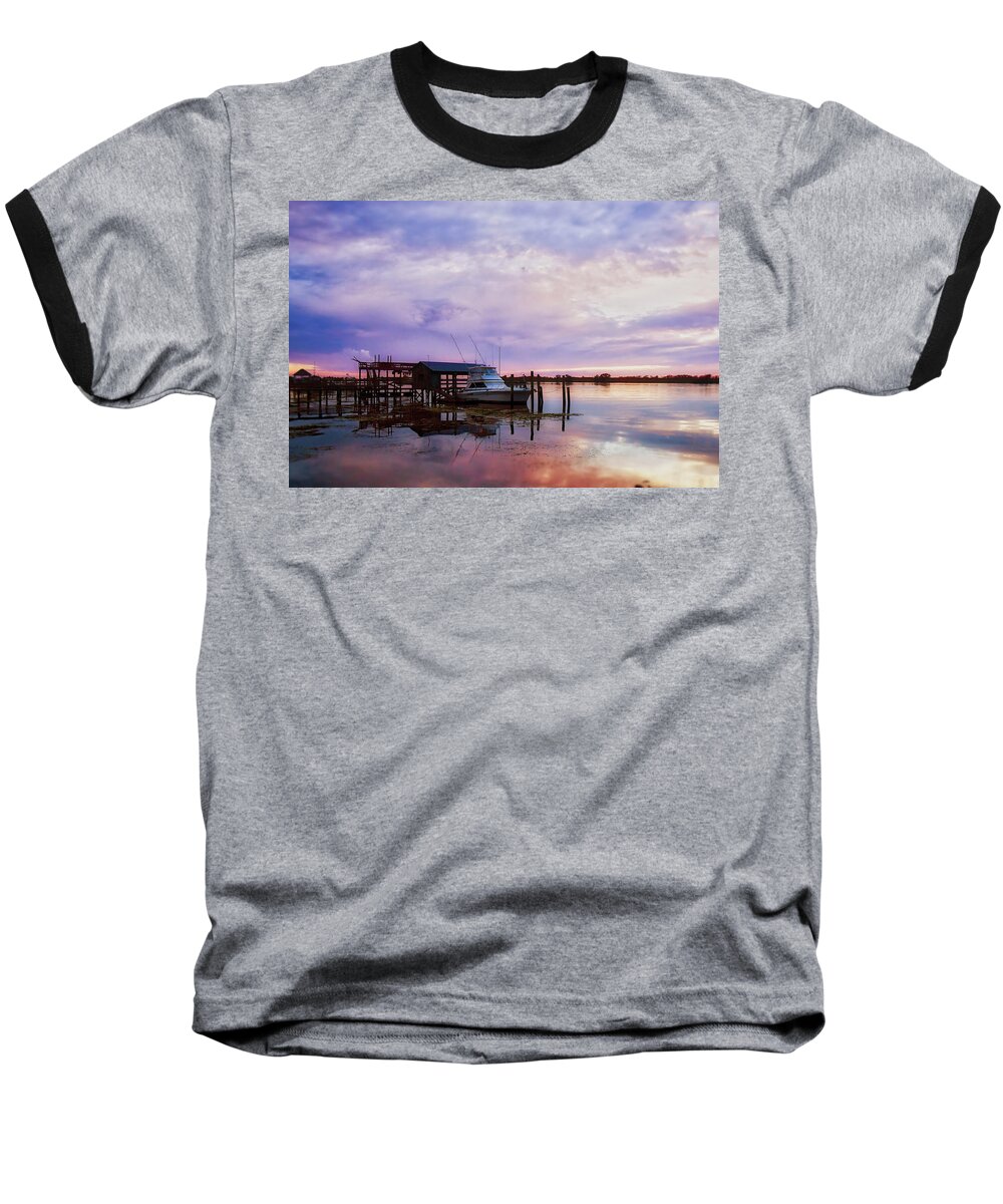 Scenic Baseball T-Shirt featuring the photograph Hagley's Landing by Kathy Baccari