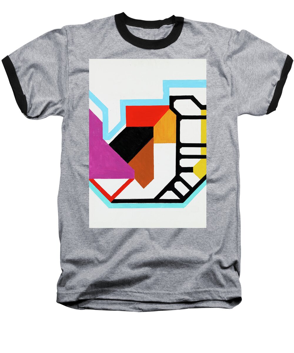 Abstract Baseball T-Shirt featuring the painting Halleluja - Part III by Willy Wiedmann