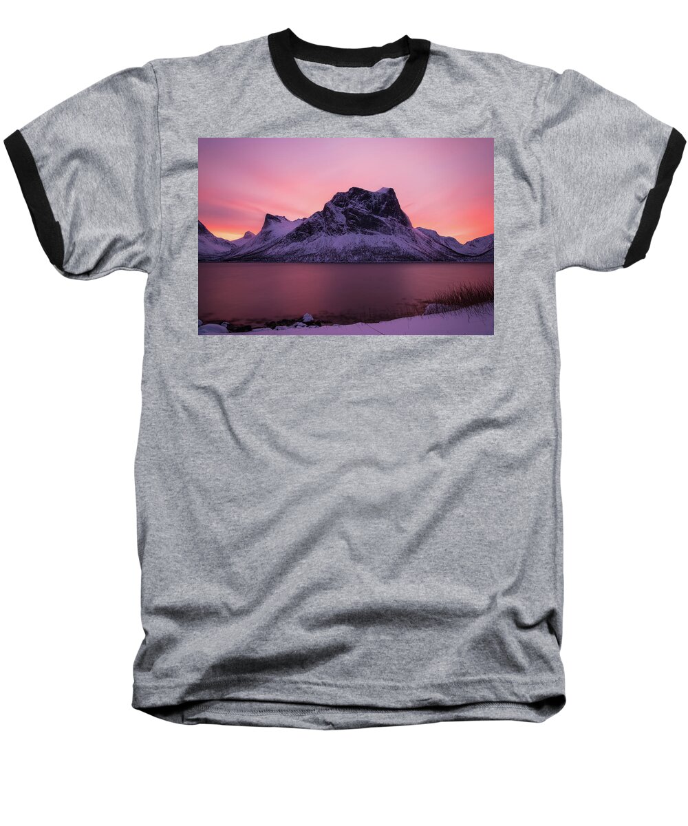 Norway Baseball T-Shirt featuring the photograph Halo in Pink by Alex Lapidus
