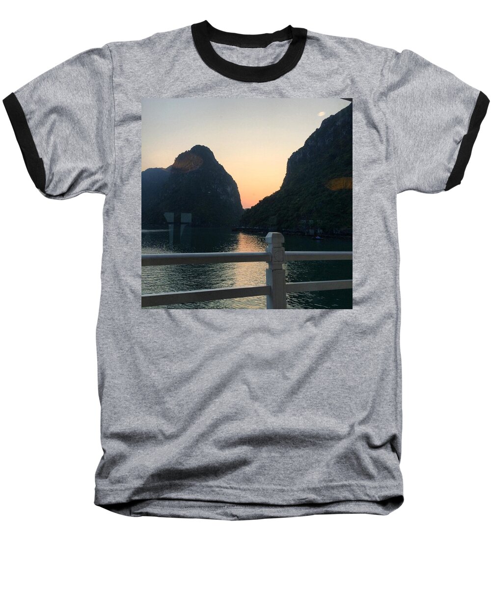 Halong Bay Baseball T-Shirt featuring the photograph Halong Bay Is A Beautiful Place by Paul Telling