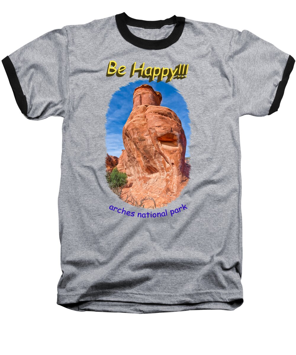 Adventure Baseball T-Shirt featuring the photograph Happy Rock by John M Bailey