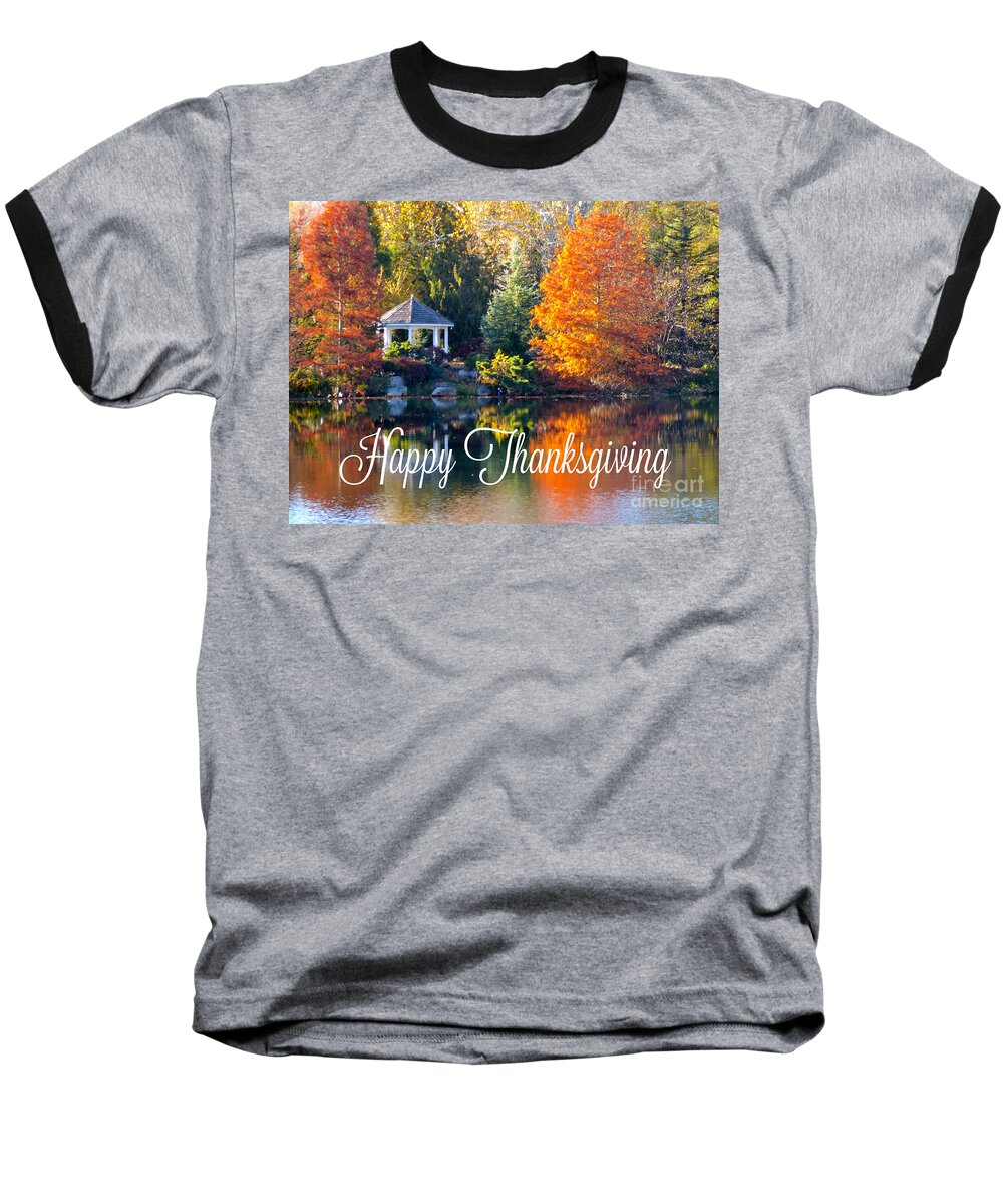 Thanksgiving Baseball T-Shirt featuring the photograph Happy Thanksgiving by Jean Wright