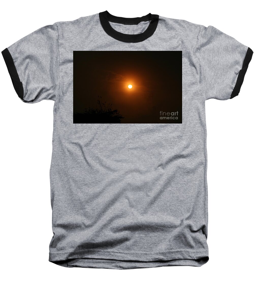 Moon Baseball T-Shirt featuring the photograph Harvest Moon by Cynthia Marcopulos