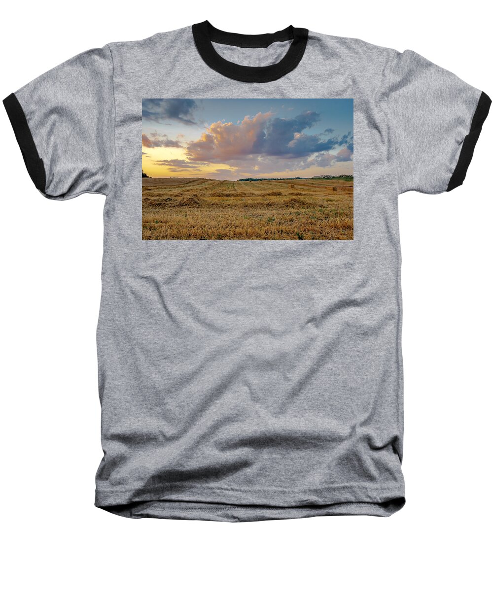 Harvest Baseball T-Shirt featuring the photograph Harvest Time by Gary McCormick