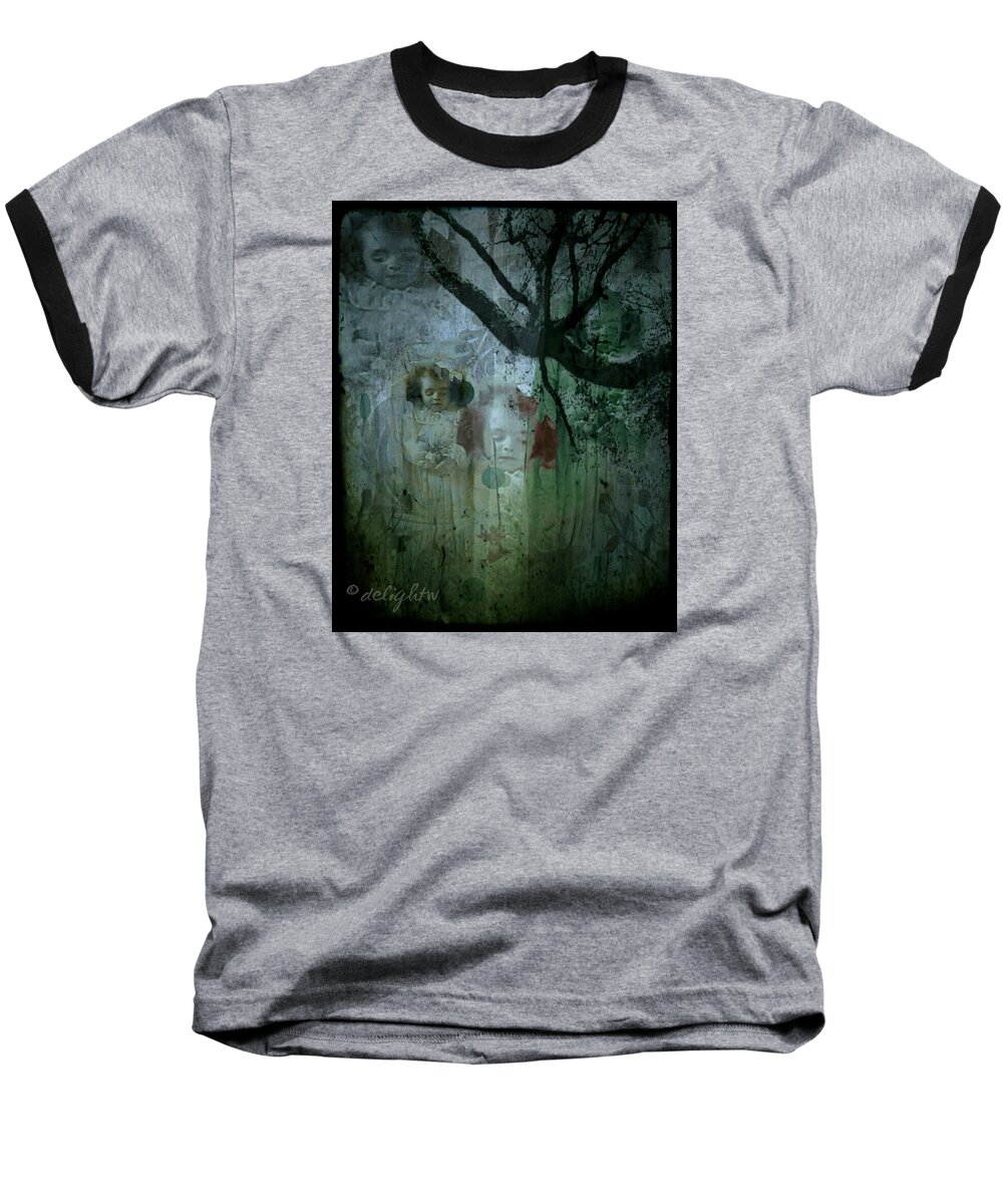Vintage Baseball T-Shirt featuring the digital art Haunting by Delight Worthyn