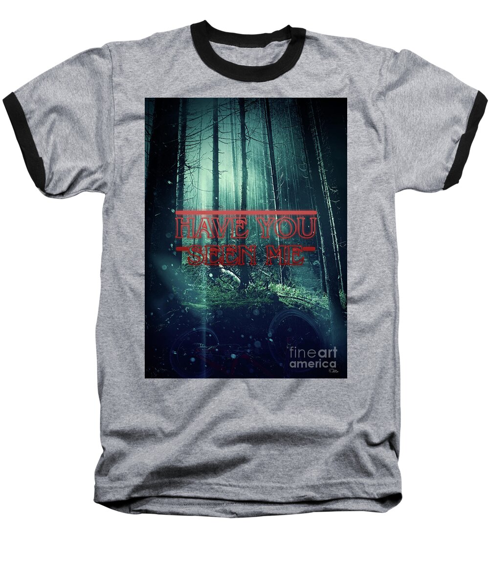 Have You Seen Me Baseball T-Shirt featuring the digital art Have You Seen Me by Mo T