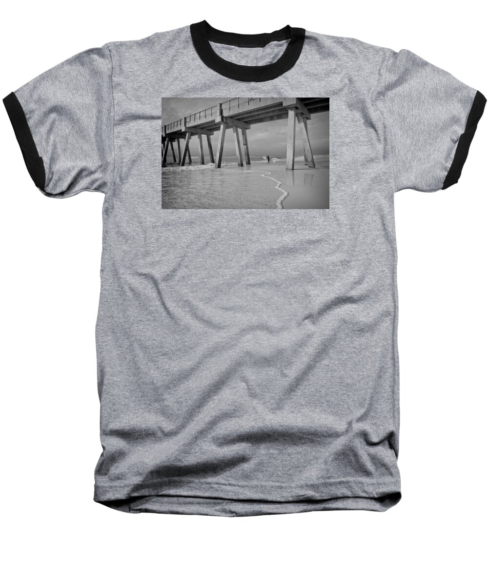 Pier Baseball T-Shirt featuring the photograph Headed Out by Renee Hardison