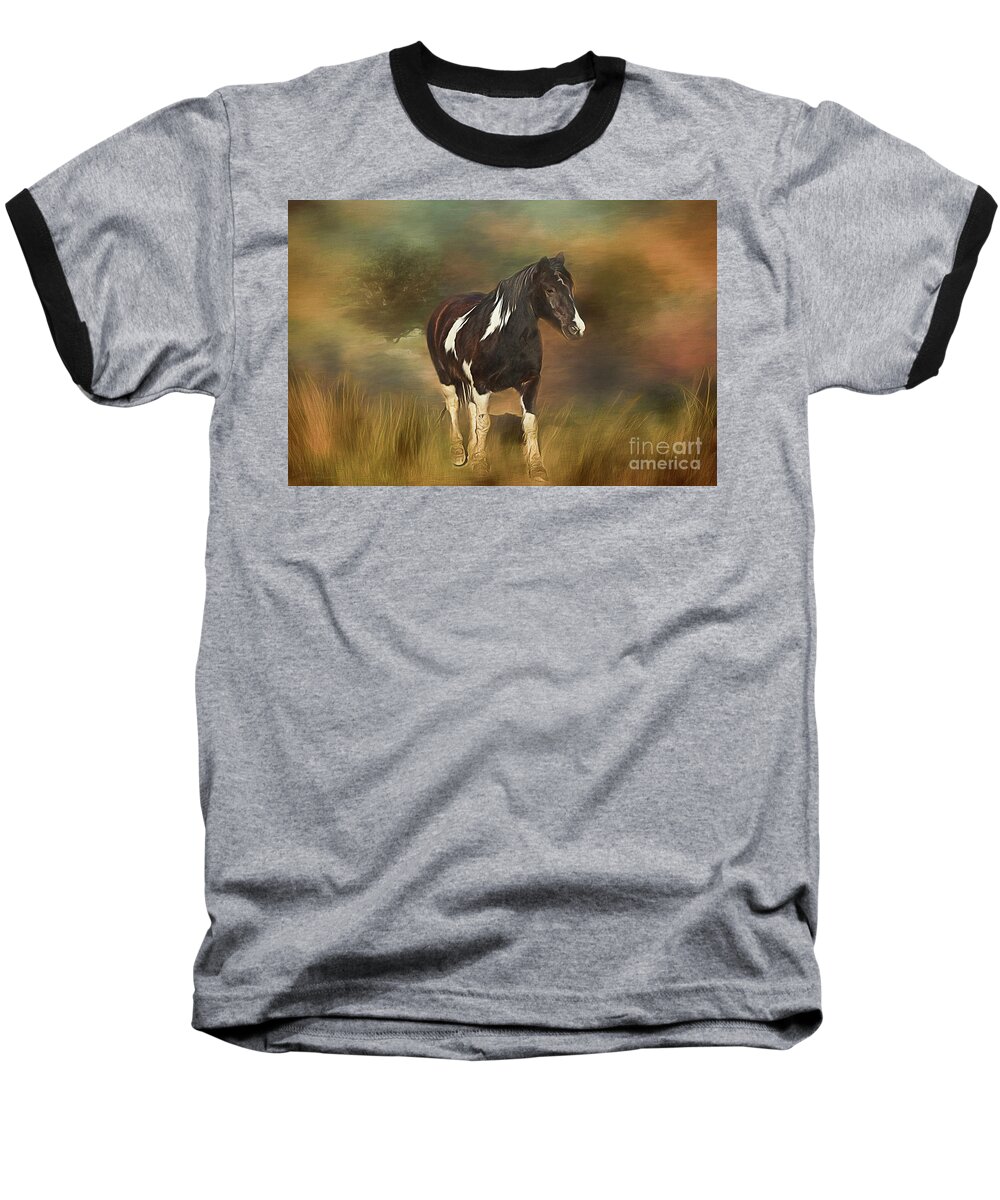 Horse Baseball T-Shirt featuring the photograph Heading For Home by Teresa Wilson
