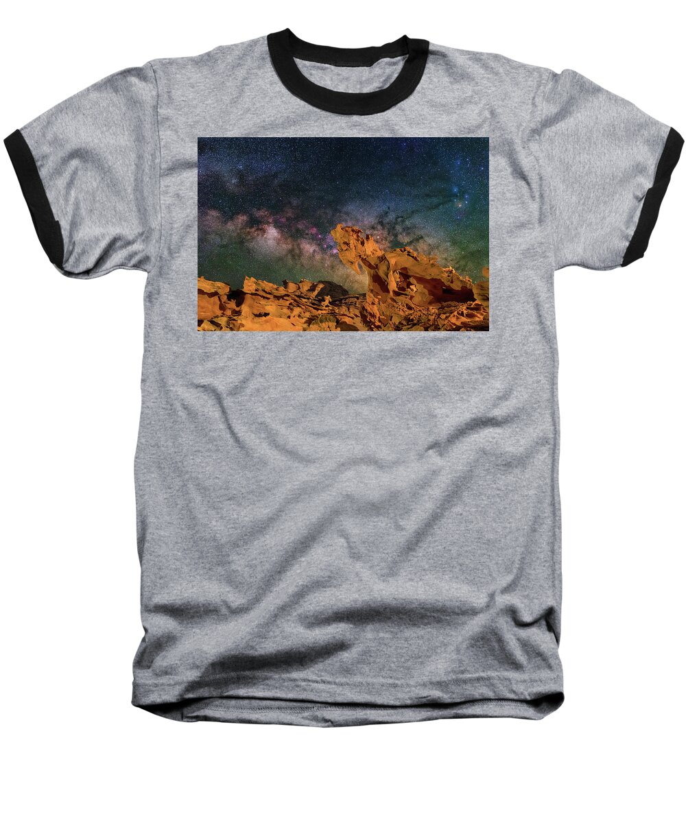 Astronomy Baseball T-Shirt featuring the photograph Heavenly Horses by Ralf Rohner