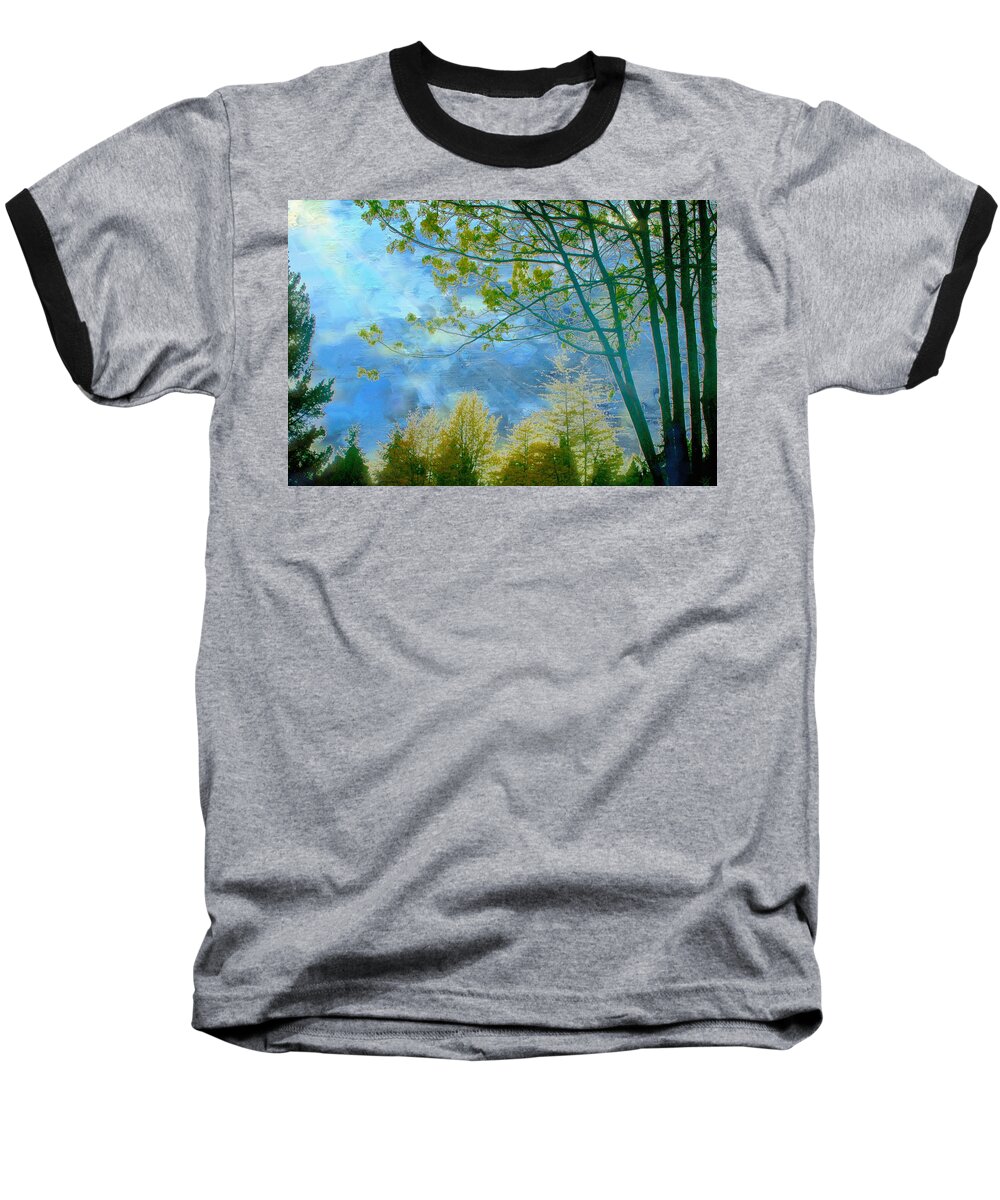 Victor Shelley Baseball T-Shirt featuring the painting Heavenly Light II by Victor Shelley