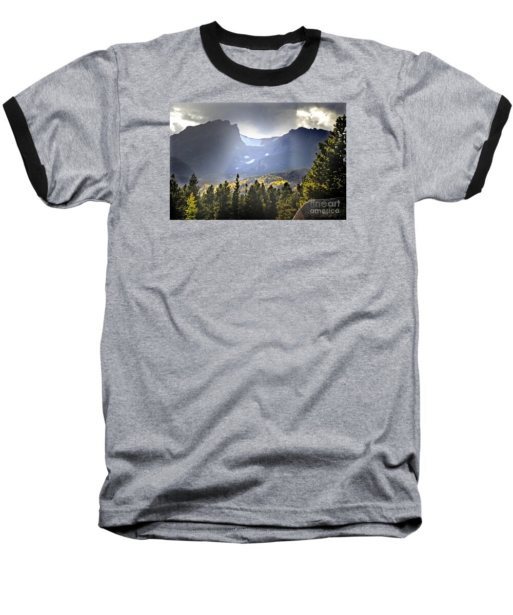 Nature Baseball T-Shirt featuring the photograph Heavenly Rockies RMNP by Nava Thompson