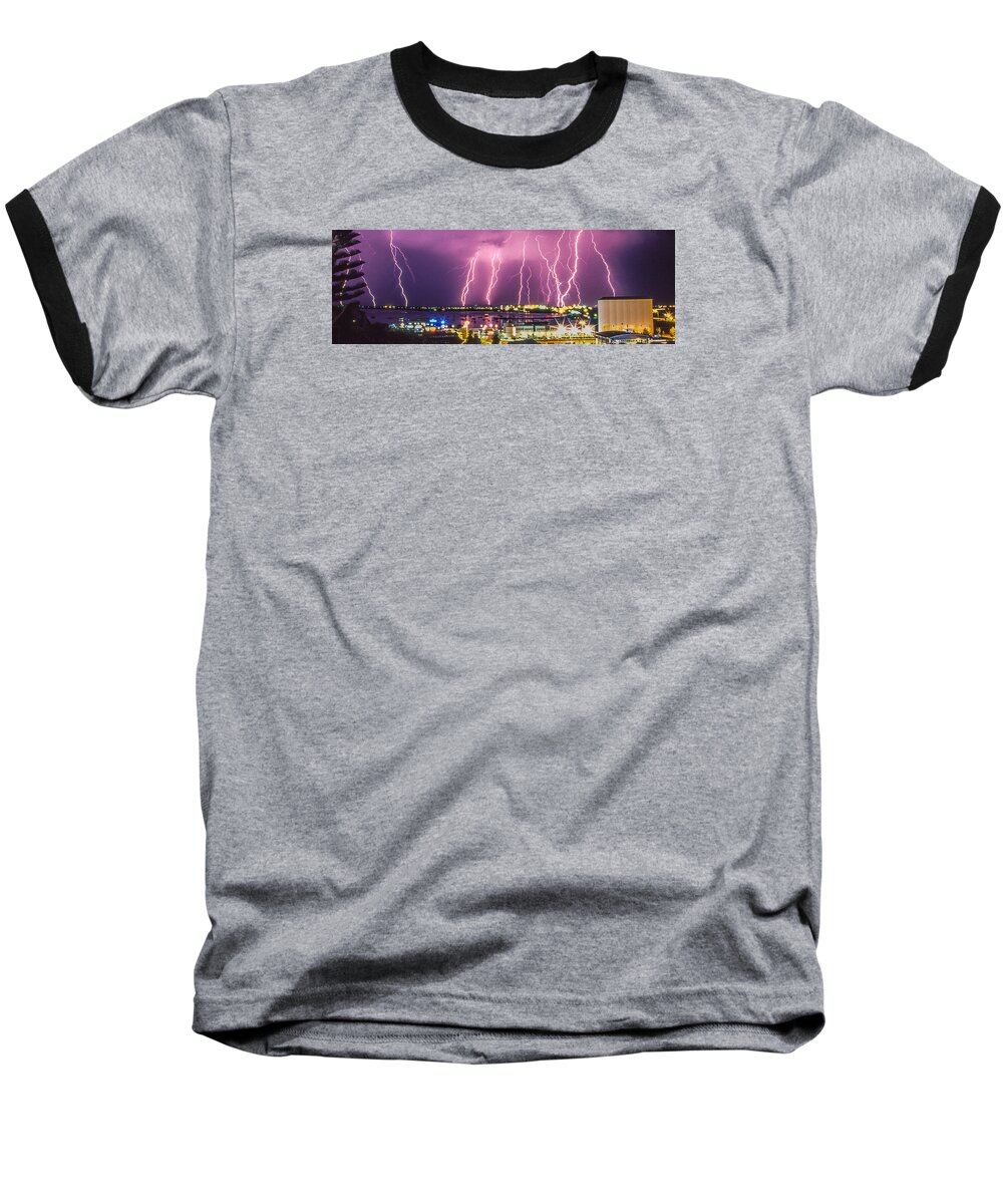 Lightning Baseball T-Shirt featuring the photograph Heavens Power by Robert Caddy