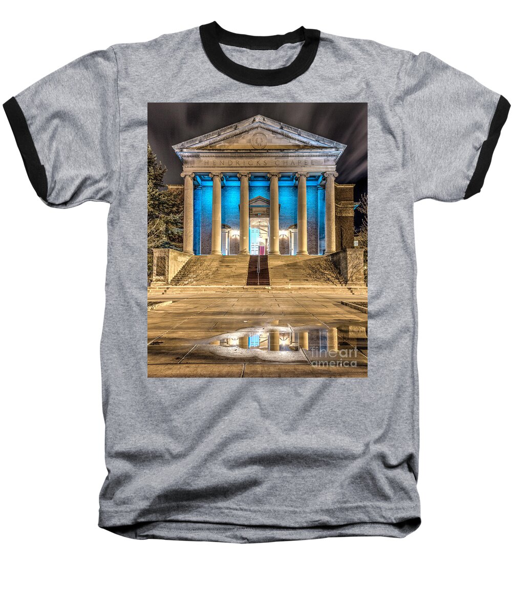 Campuses Baseball T-Shirt featuring the photograph Hendricks Chapel by Rod Best
