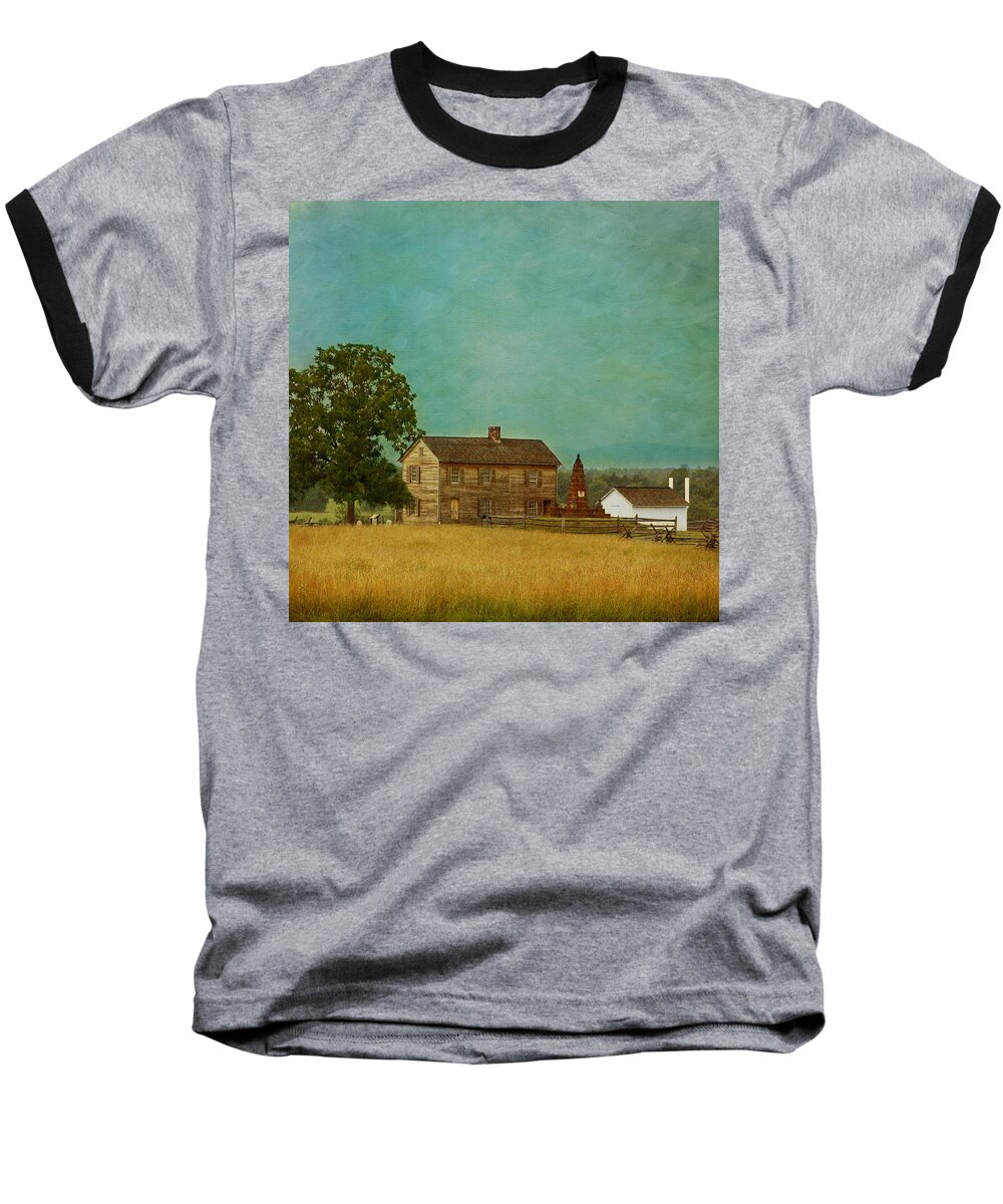 Henry House Baseball T-Shirt featuring the photograph Henry House at Manassas Battlefield Park by Kim Hojnacki