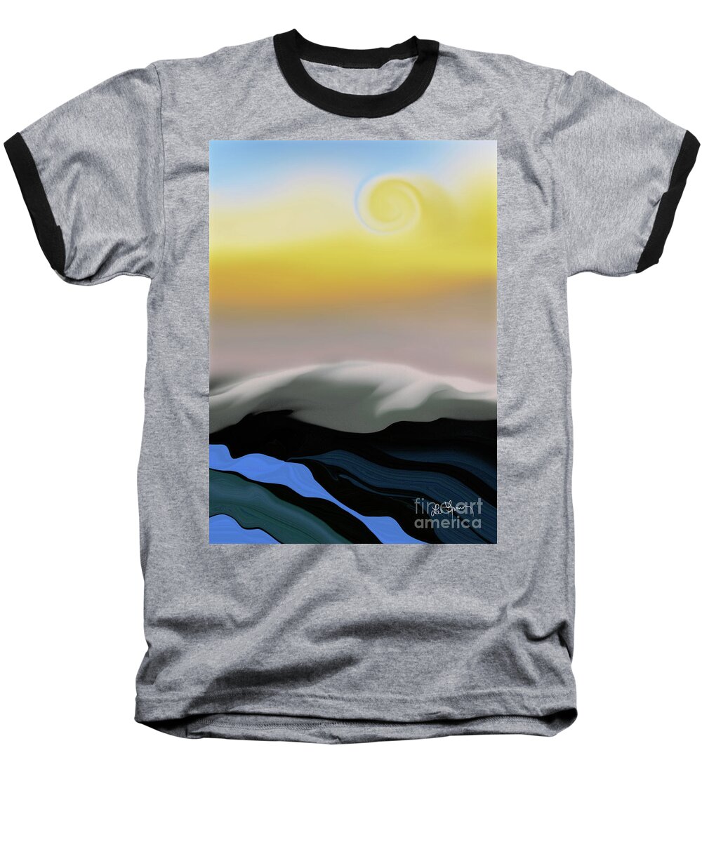 Here Comes The Sun Baseball T-Shirt featuring the digital art Here Comes The Sun by Leo Symon