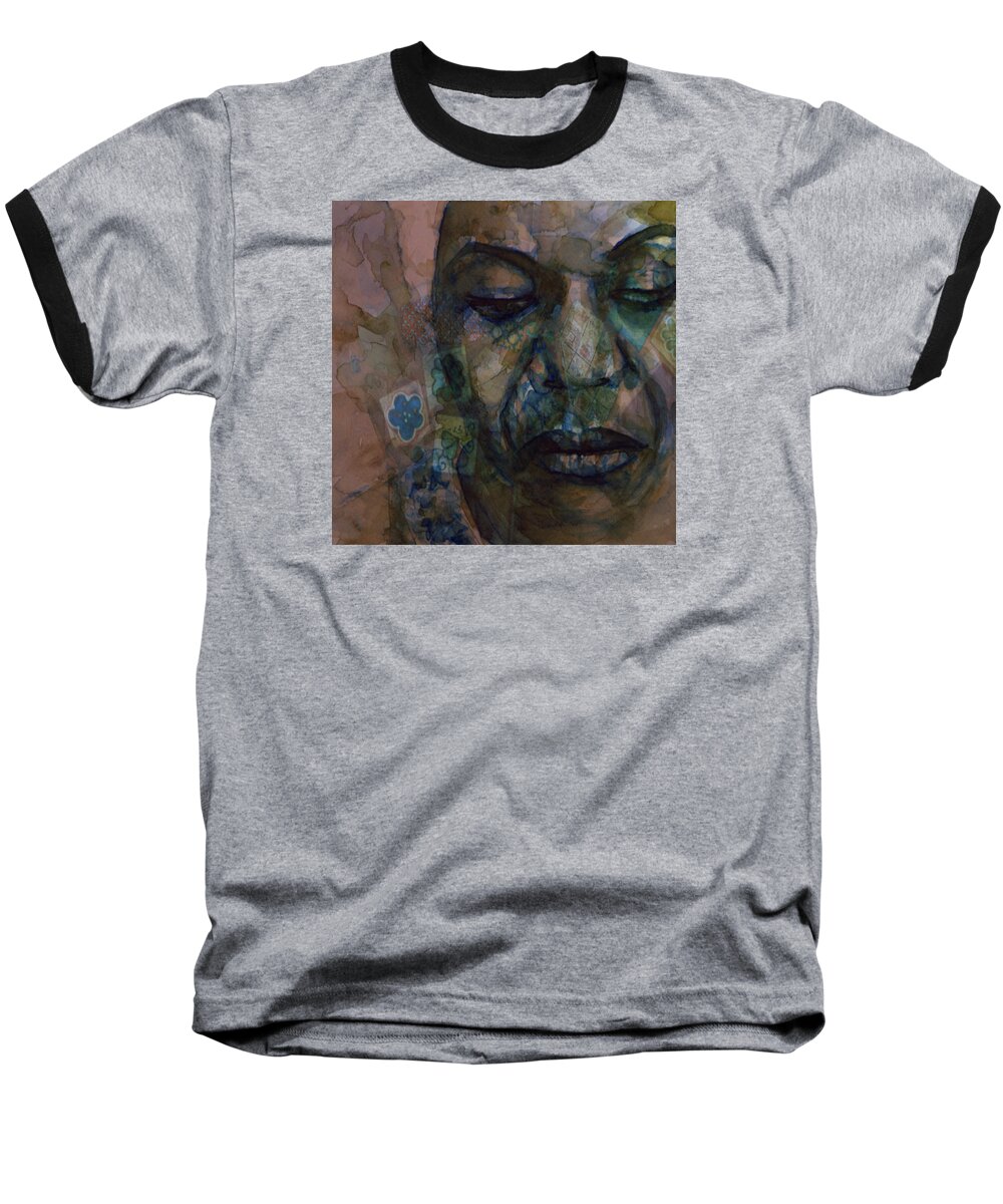 Nina Baseball T-Shirt featuring the painting High Priestess Of Soul by Paul Lovering