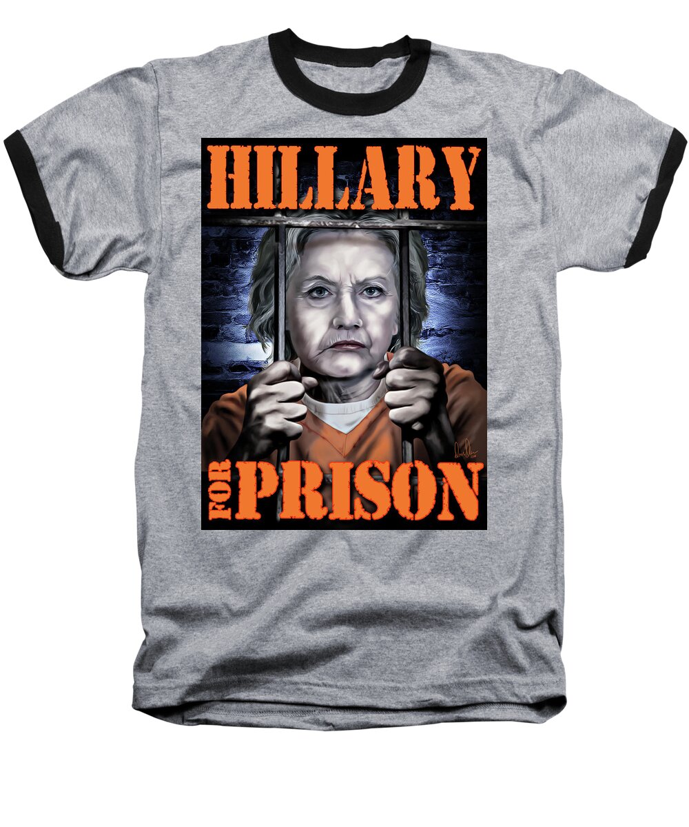 Hillary Clinton Baseball T-Shirt featuring the photograph Hildabeast by Don Olea