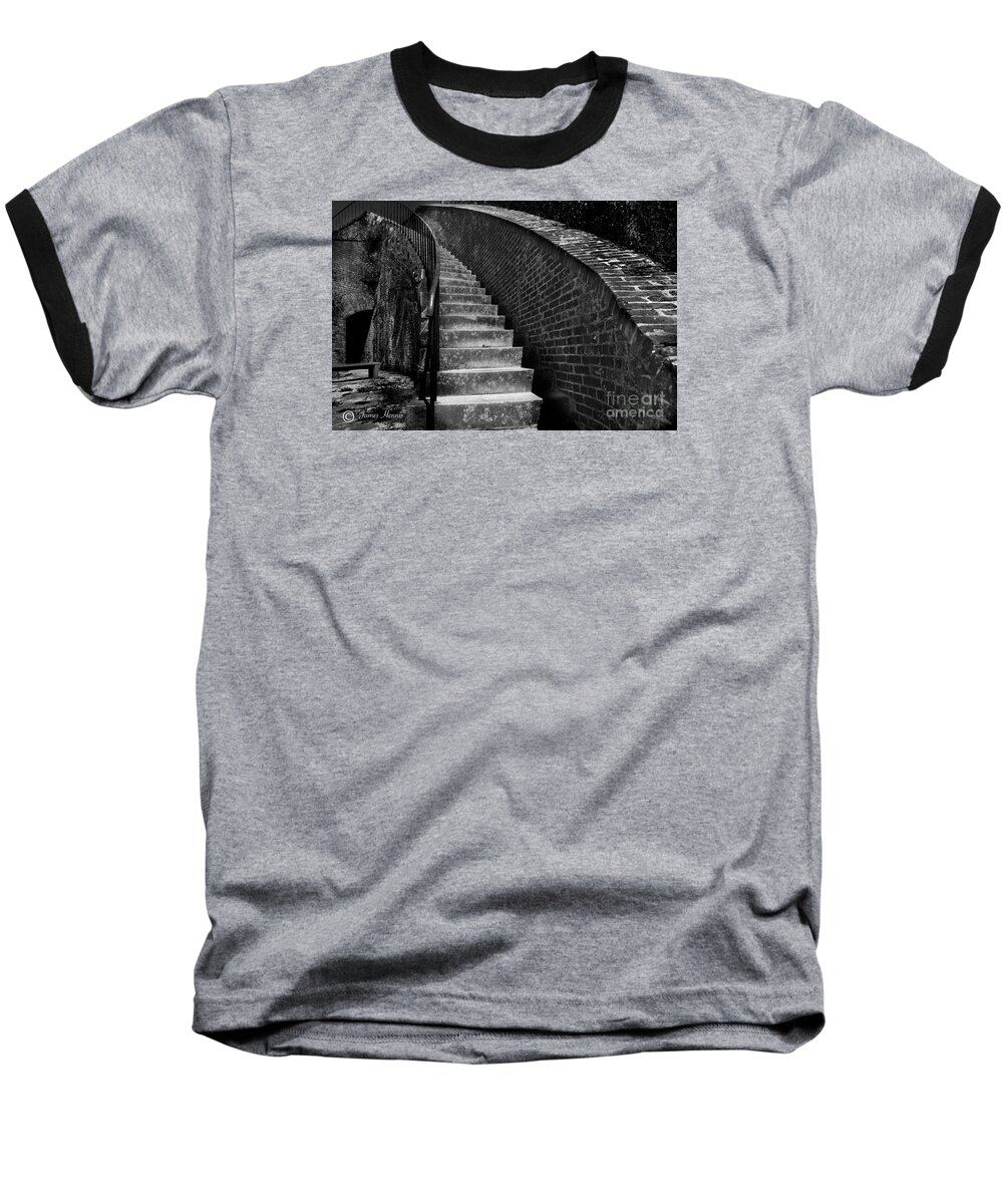 Stairs Baseball T-Shirt featuring the photograph Historic Stairwelll by Metaphor Photo
