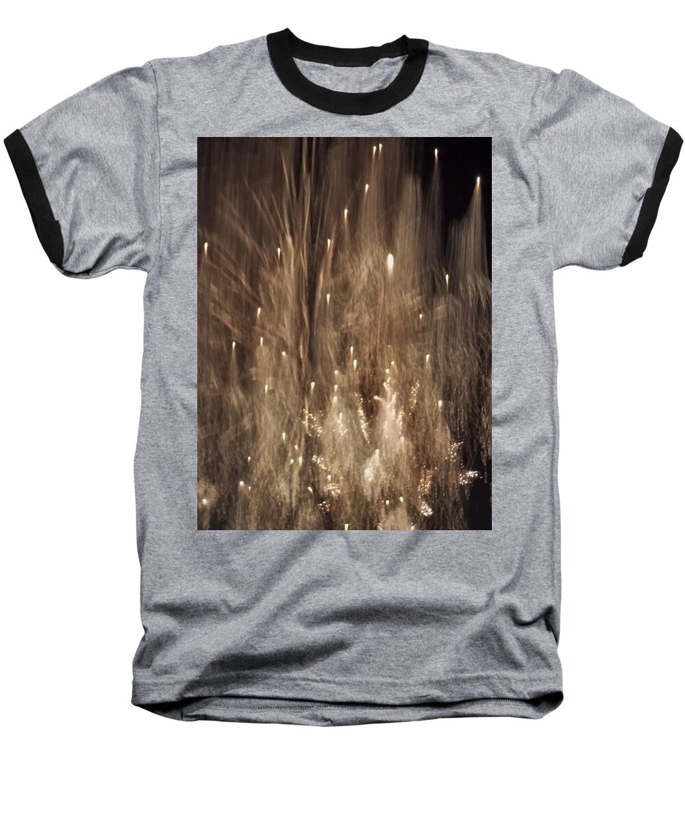 Fireworks Baseball T-Shirt featuring the photograph Hocus Pocus Out of Focus by John Glass