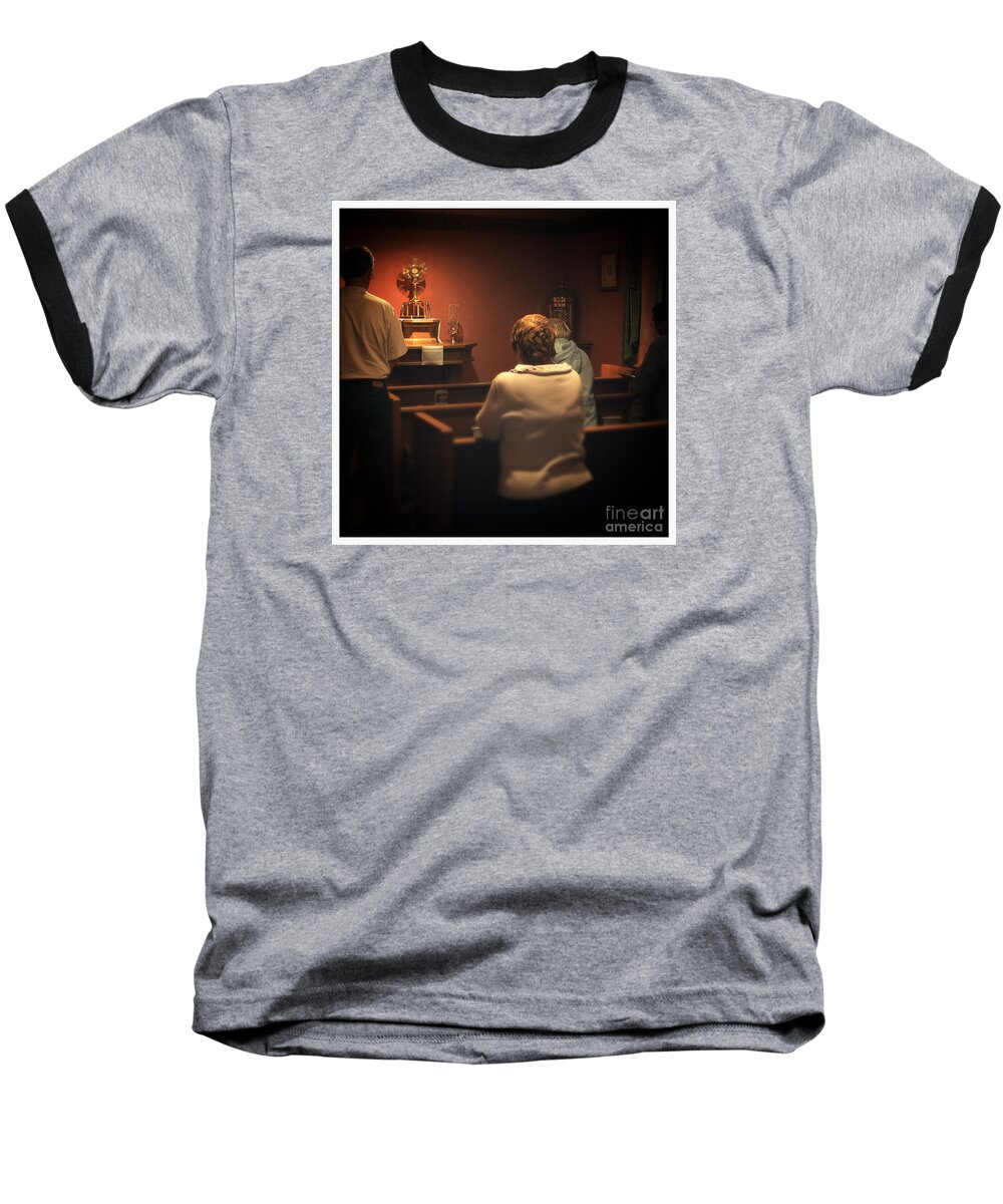 Documentary Baseball T-Shirt featuring the photograph Holy Adoration Altar by Frank J Casella