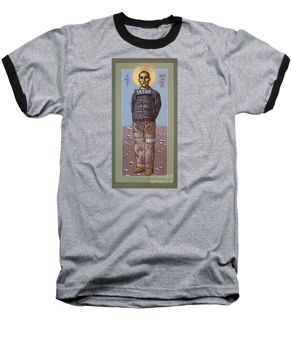 Holy Prophet Benjamin Salmon Baseball T-Shirt featuring the painting Holy Prophet Benjamin Salmon 083 by William Hart McNichols