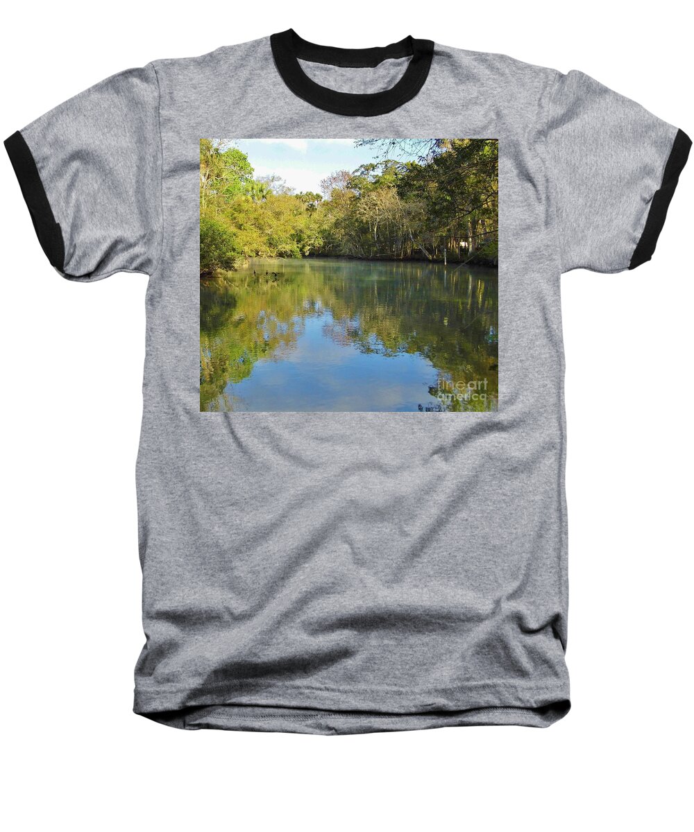 River Baseball T-Shirt featuring the photograph Homosassa River by D Hackett