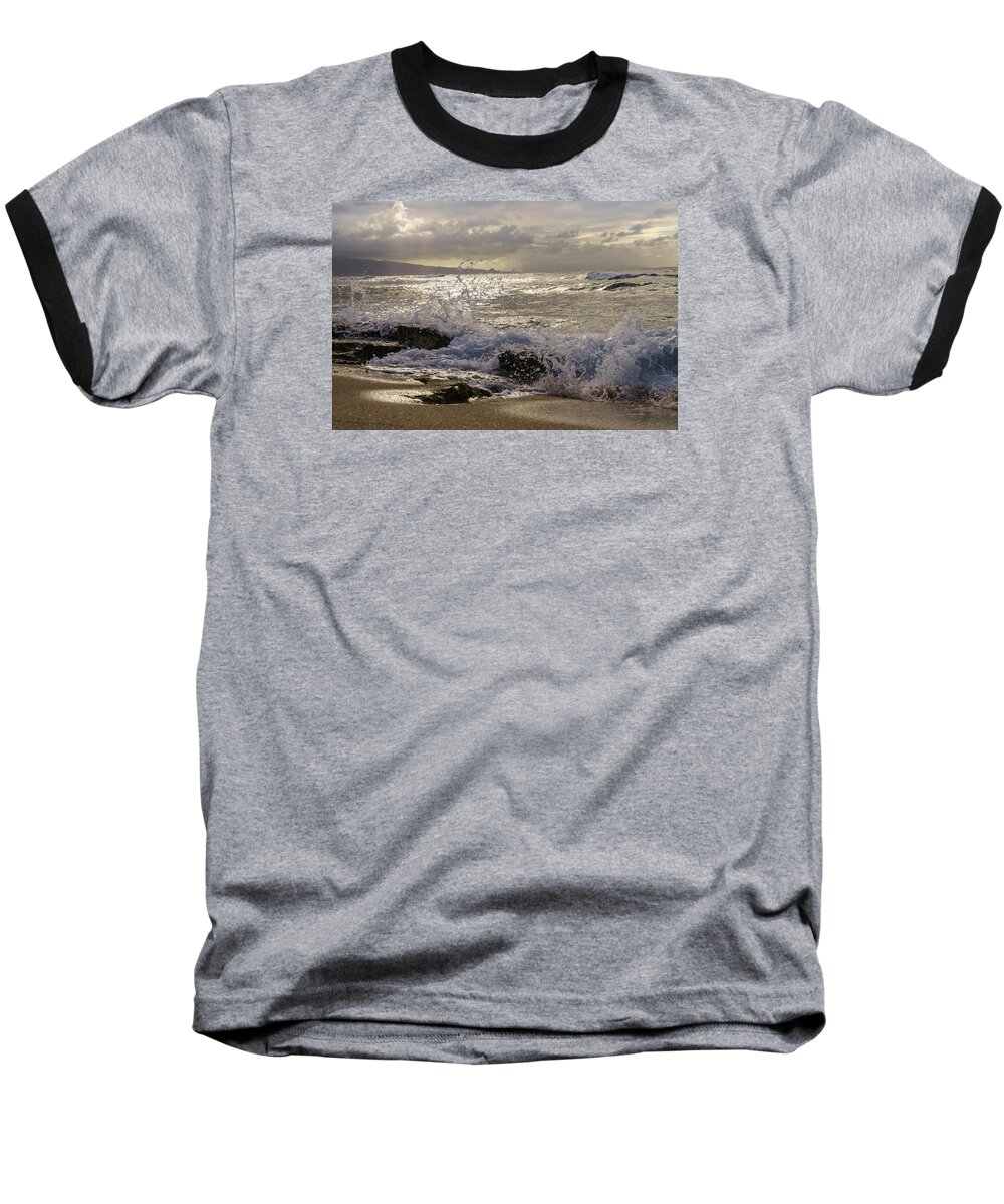 Maui Baseball T-Shirt featuring the photograph Ho'okipa Beach Maui by Janis Knight
