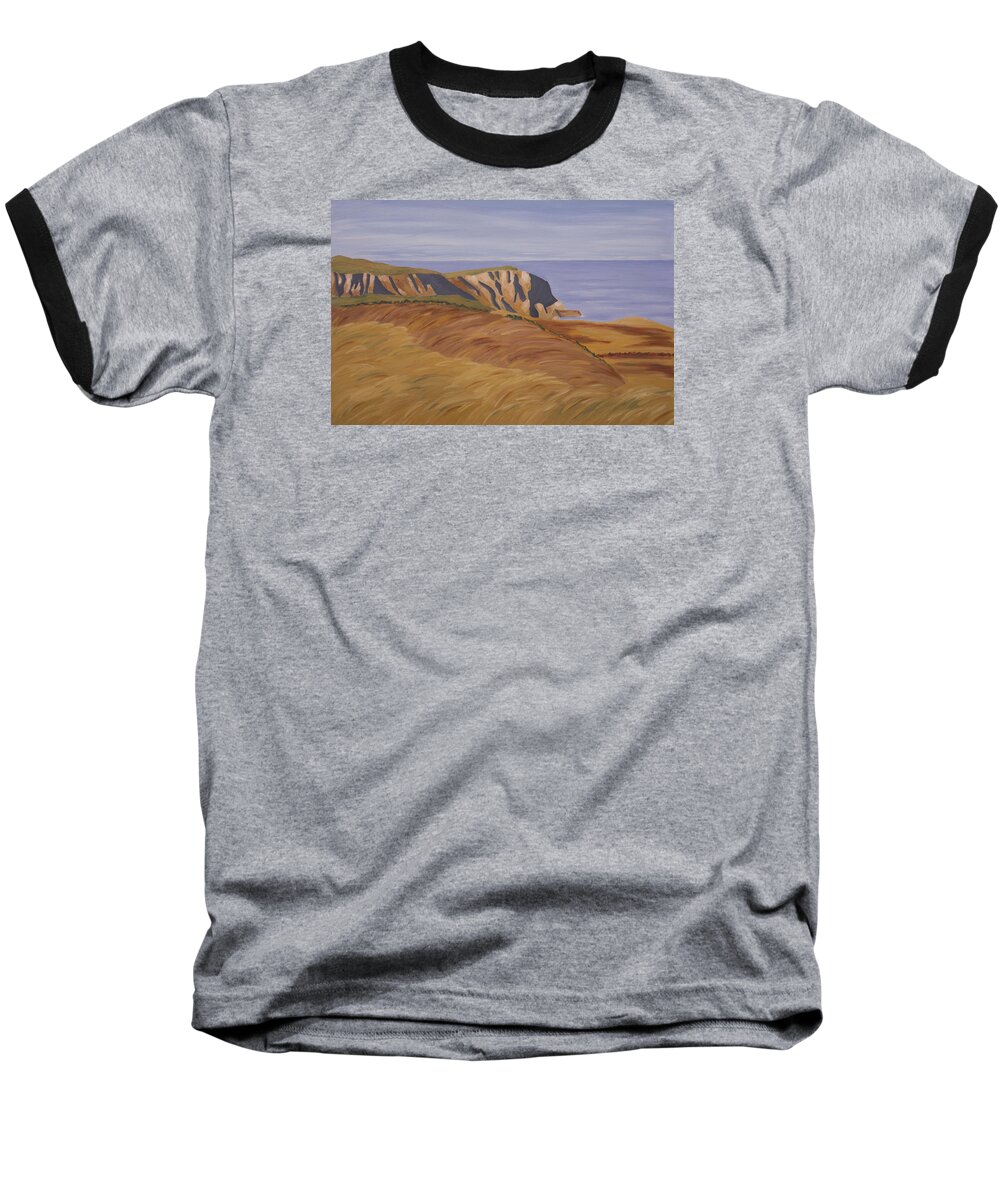 Ireland Baseball T-Shirt featuring the painting Horn Head by John Farley