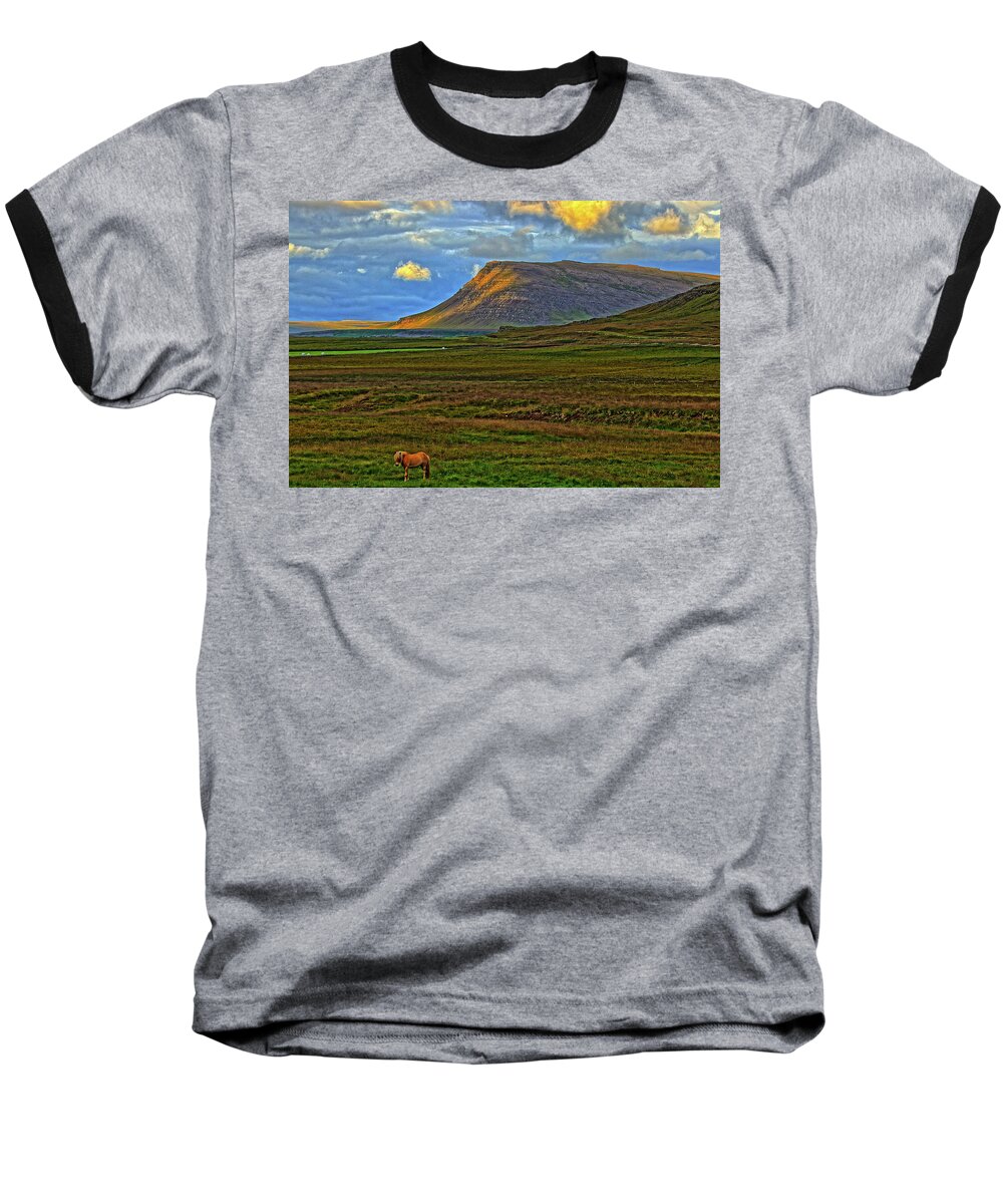 Horse Baseball T-Shirt featuring the photograph Horse and Sky by Scott Mahon