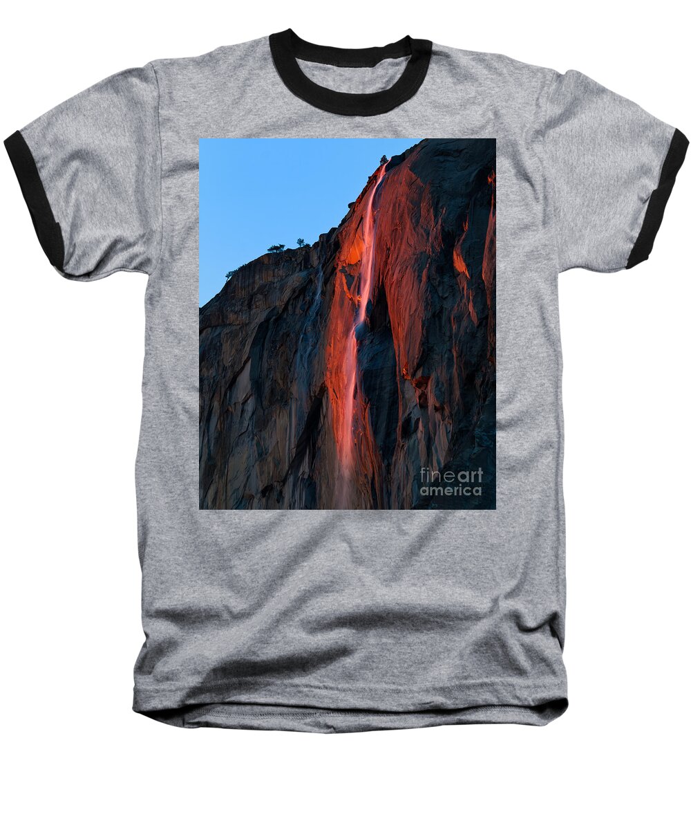 Yosemite Baseball T-Shirt featuring the photograph Horsetail Falls 2016 by Brandon Bonafede