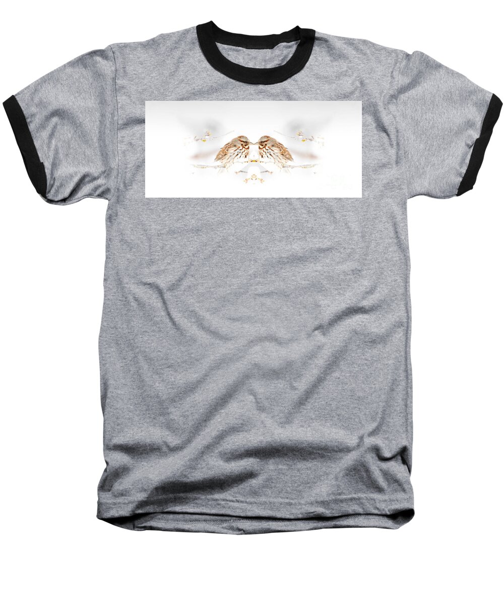 House Sparrow Baseball T-Shirt featuring the photograph House Sparrow by Lila Fisher-Wenzel