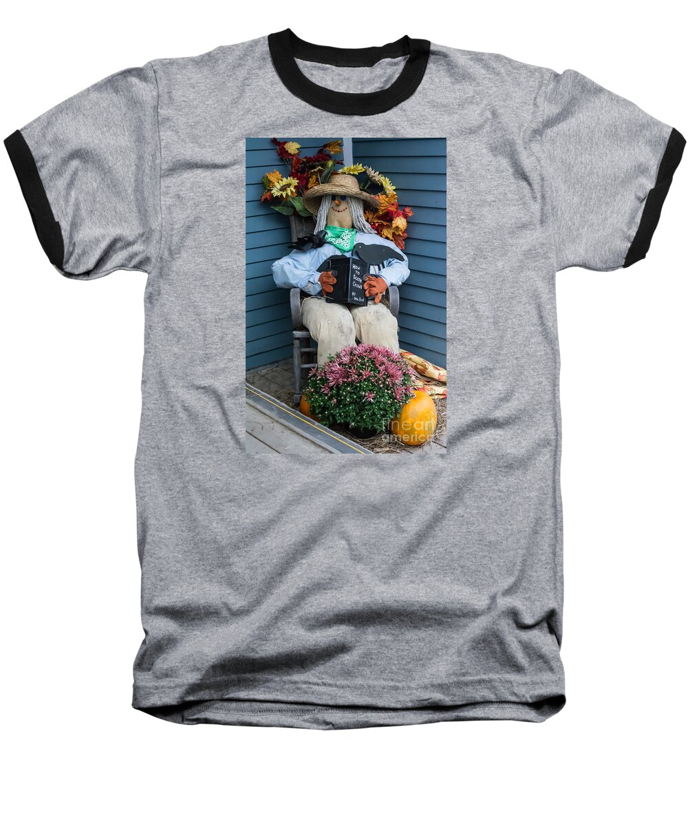 Halloween Baseball T-Shirt featuring the photograph How to Scare Crows by John Greco