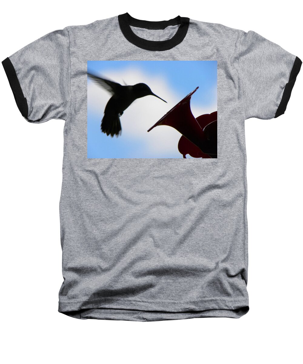 Hummingbird Baseball T-Shirt featuring the photograph Hummingbird Silhouette by Sandi OReilly