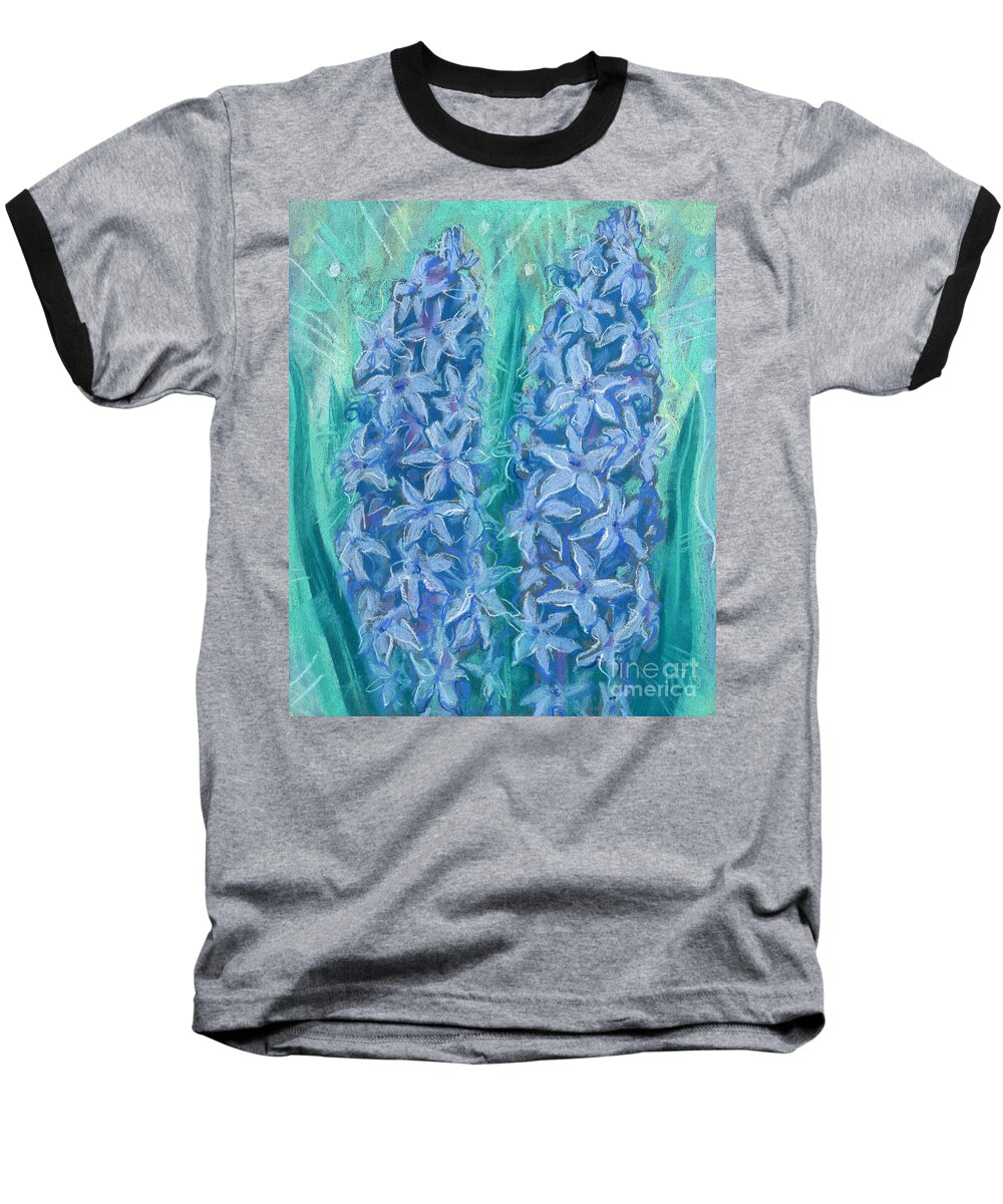 Hyacinth Flower Baseball T-Shirt featuring the painting Hyacinths by Julia Khoroshikh