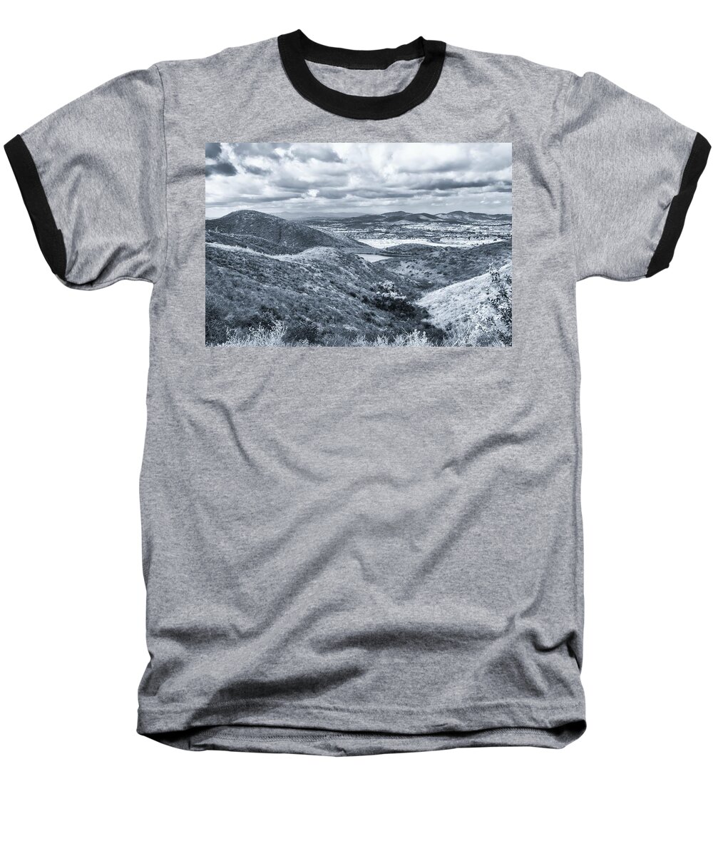 Hills Baseball T-Shirt featuring the photograph I Found My Thrill by Alison Frank