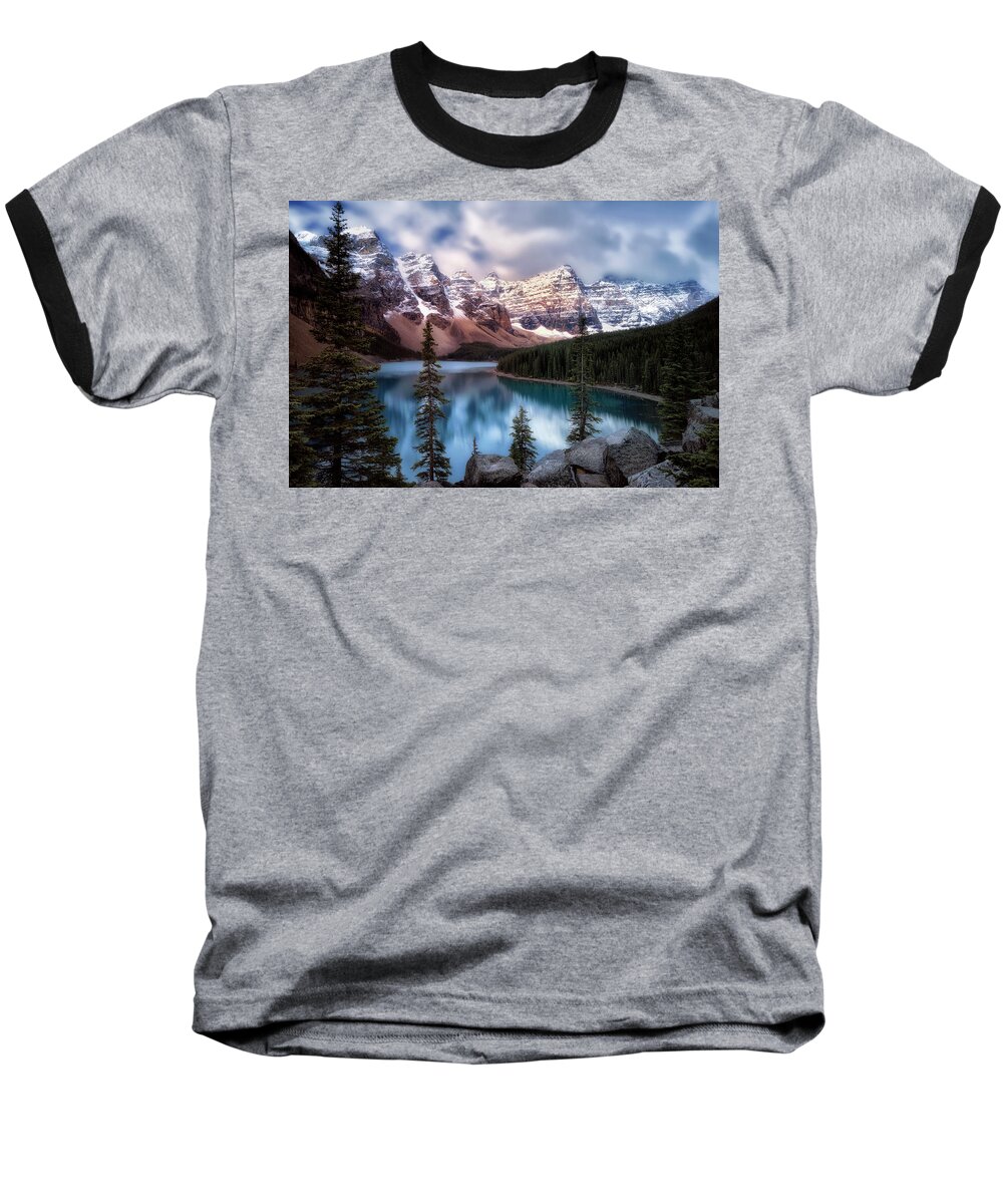 Sunrise Baseball T-Shirt featuring the photograph Icy Stillness by Nicki Frates