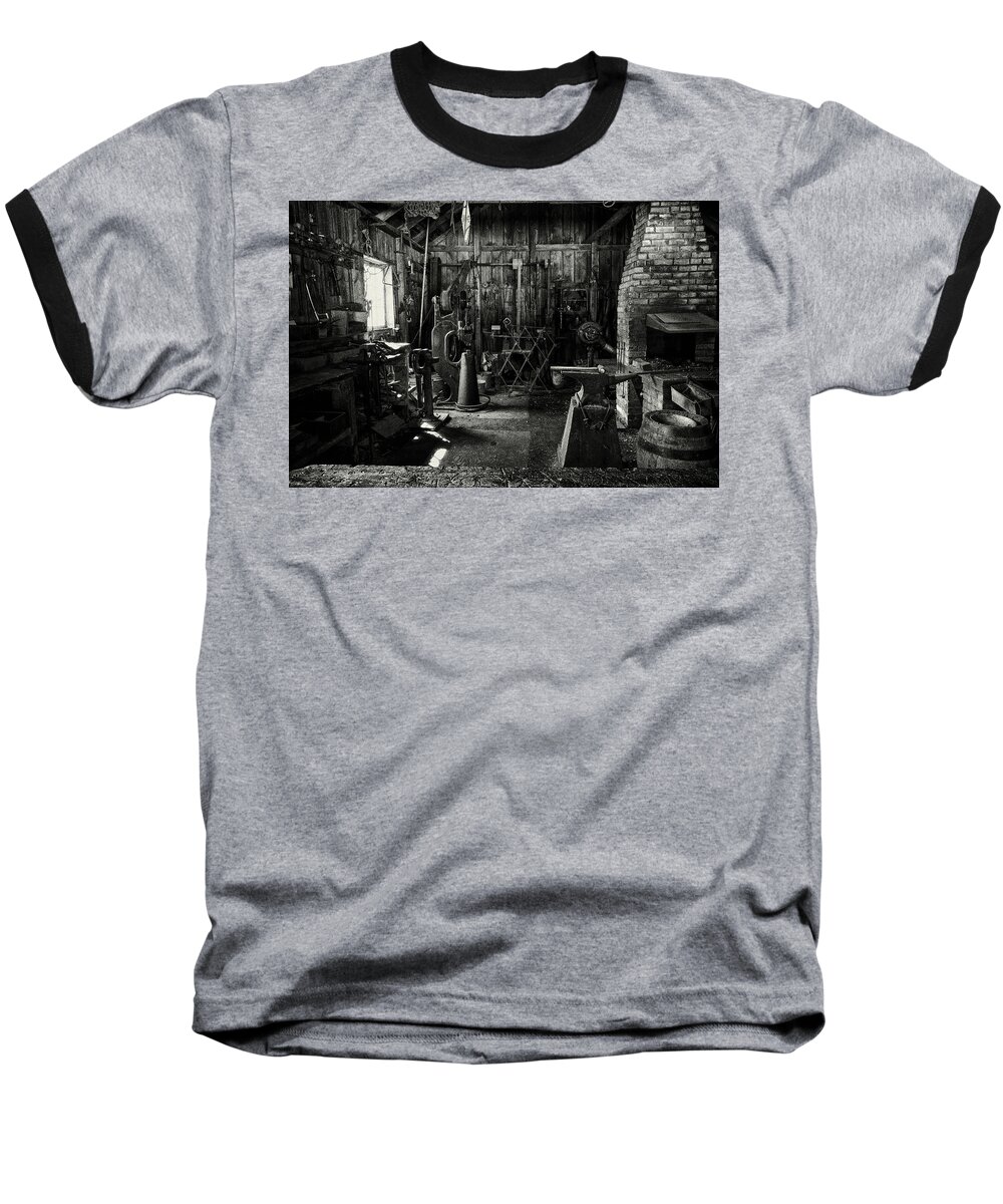 B&w Baseball T-Shirt featuring the photograph Idle BW by David Buhler