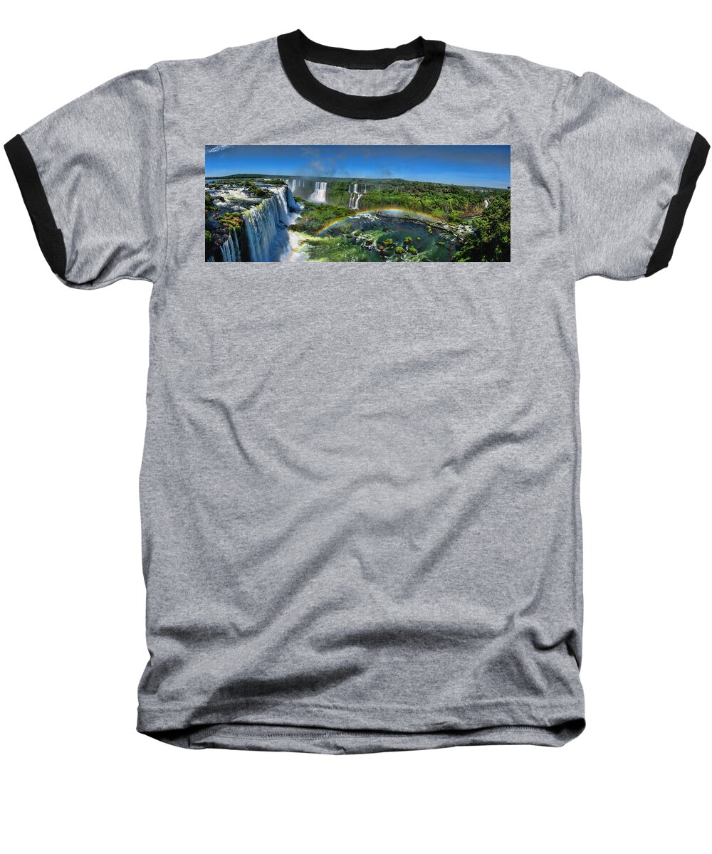Iguazu Falls Baseball T-Shirt featuring the photograph Iguazu Panorama by David Gleeson