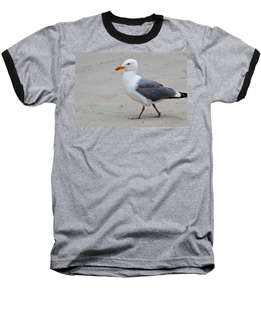 Beach Baseball T-Shirt featuring the photograph I'm Coming by Charles HALL